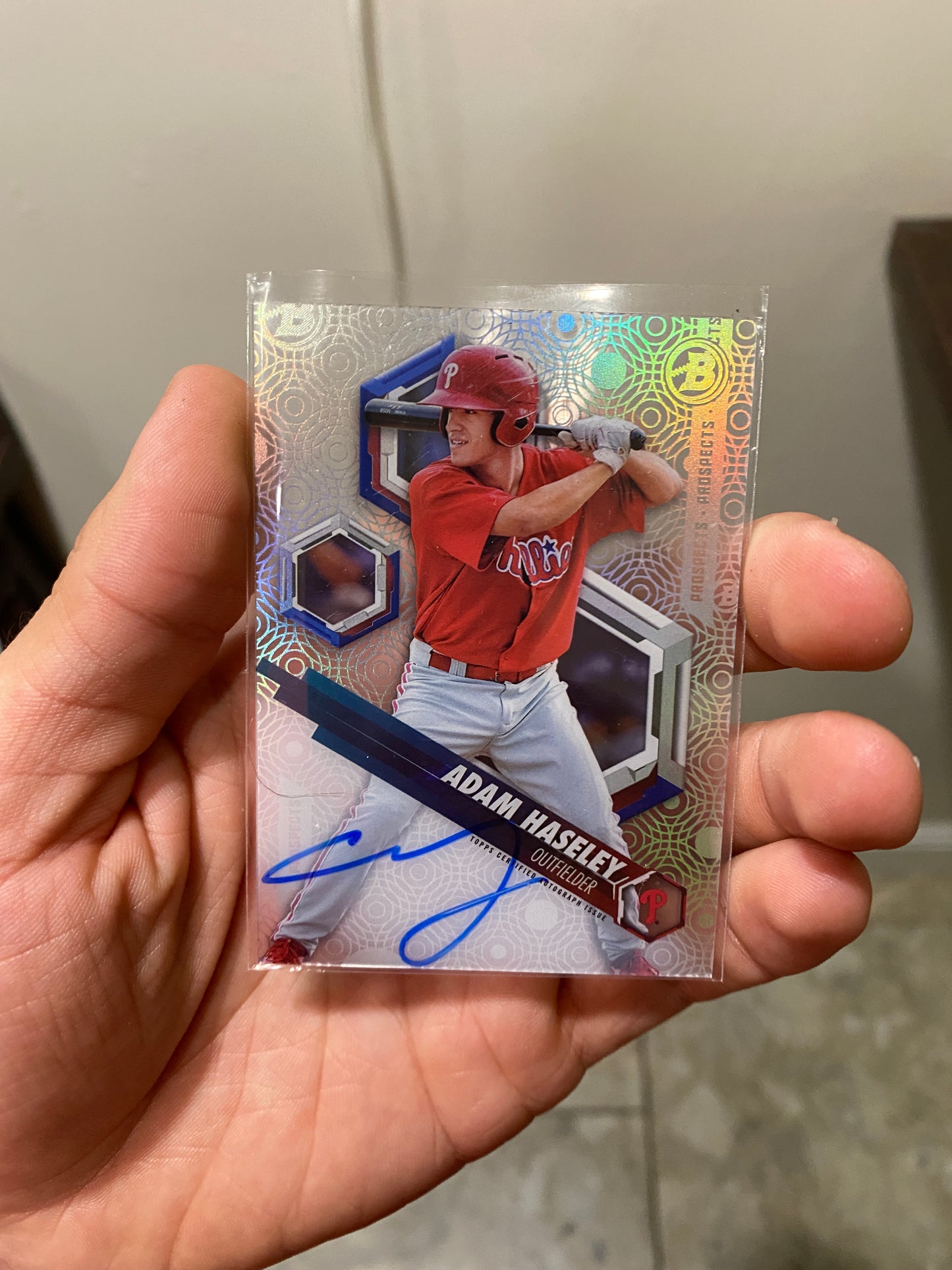 2018 Bowman High Tek ADAM HASELEY Auto Acetate Phillies