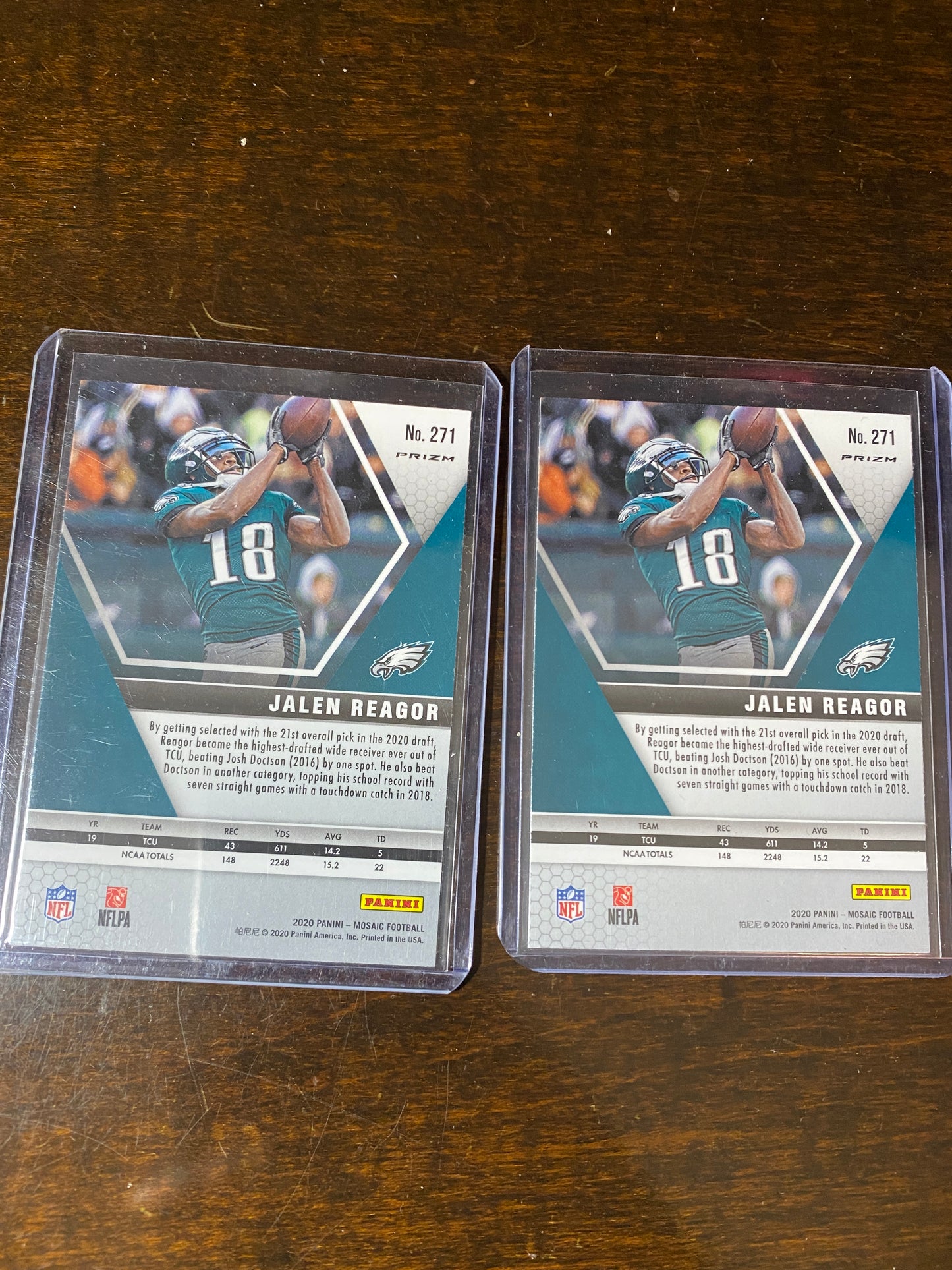Jalen Reagor Panini Mosaic Lot of 2 Pink & Green RC ROOKIES
