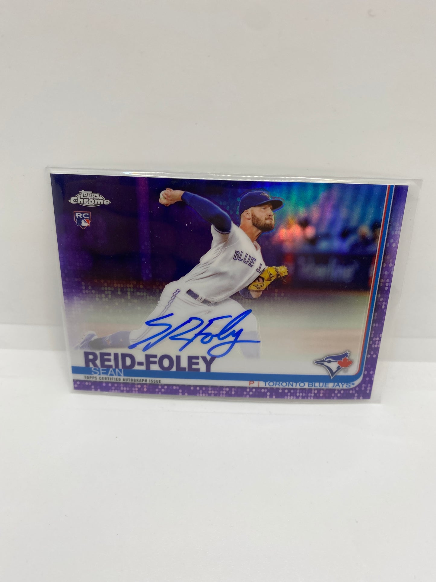 2019 Topps Chrome Purple Refractor /250 Sean Reid-Foley RC Auto | Blue Jays
