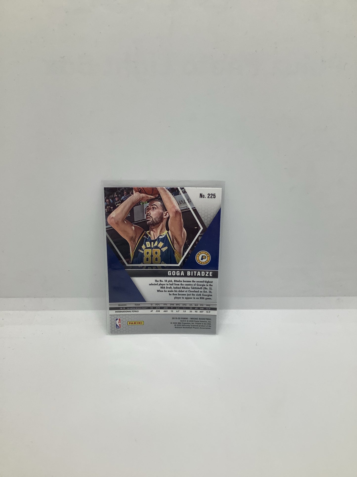 2019-20 Mosaic Goga Bitadze RC Blue