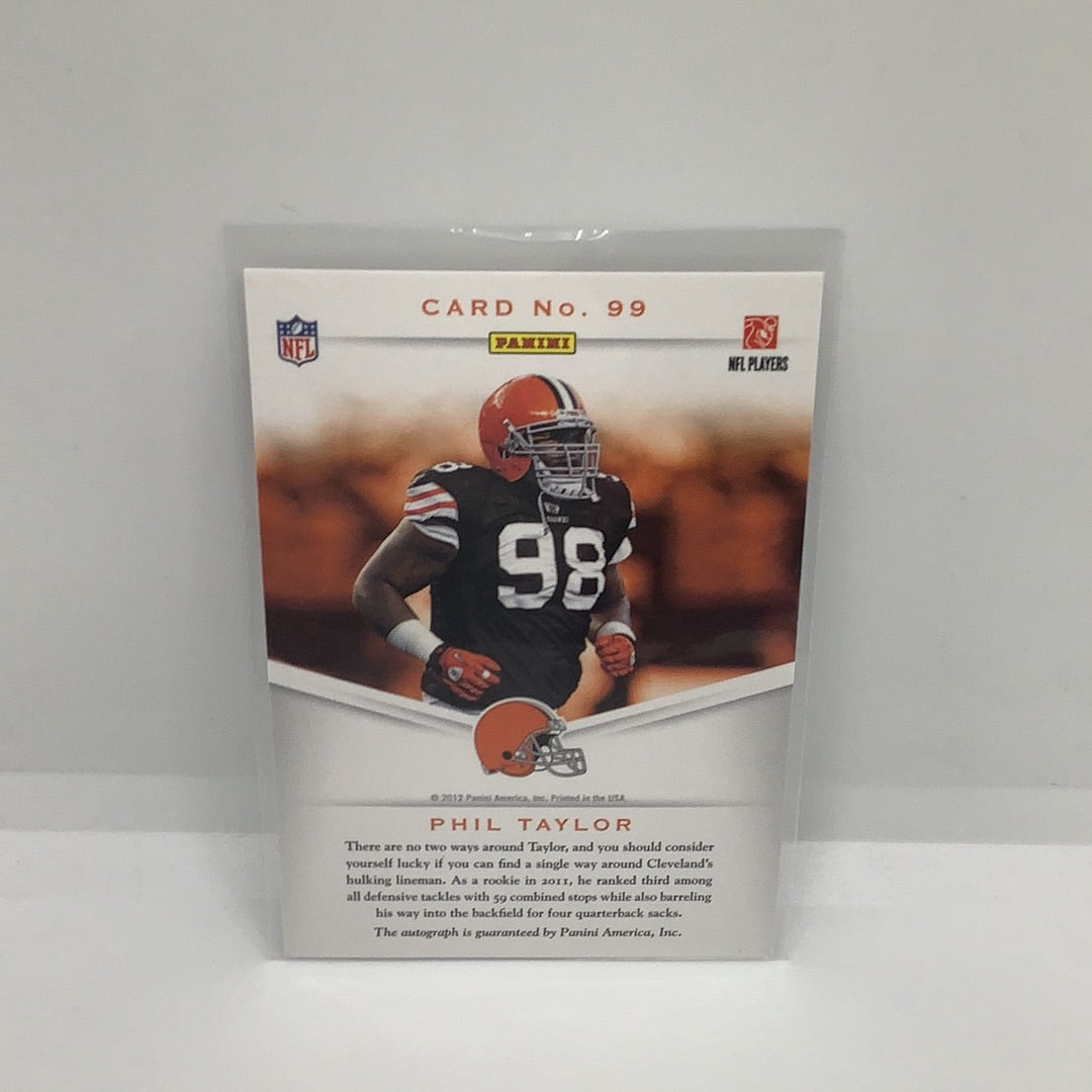 Phil Taylor 2012 Panini Auto