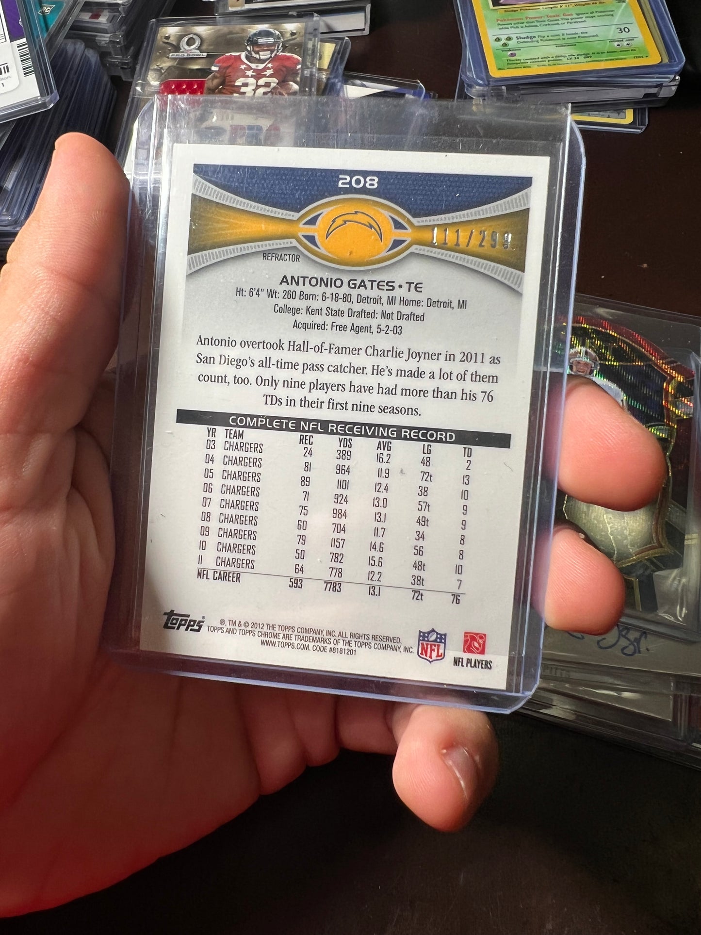 2014 Topps Chrome Antonio Gates Black Refractor /299
