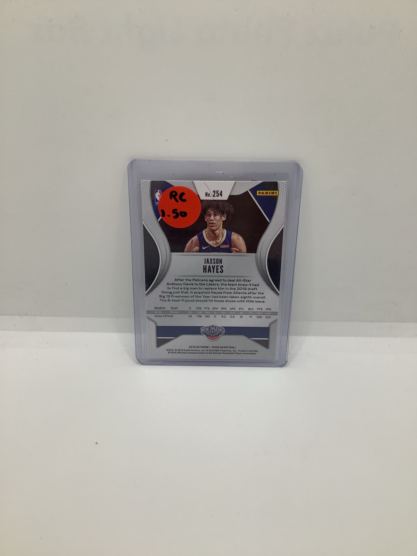 2019-20 Prizm Jaxson Hayes RC Silver Black