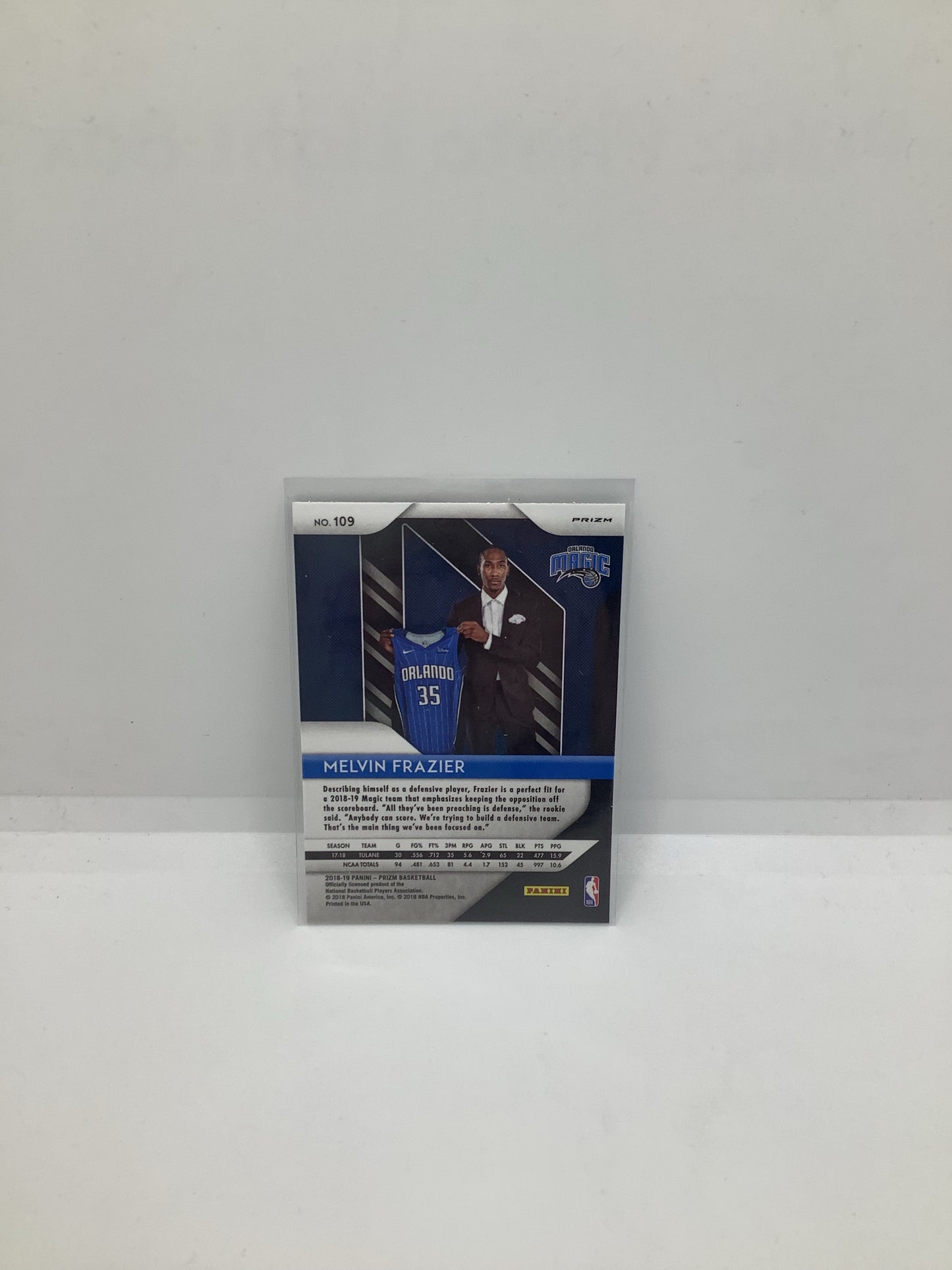 2018-19 Prizm Melvin Frazier RC Blue Holo