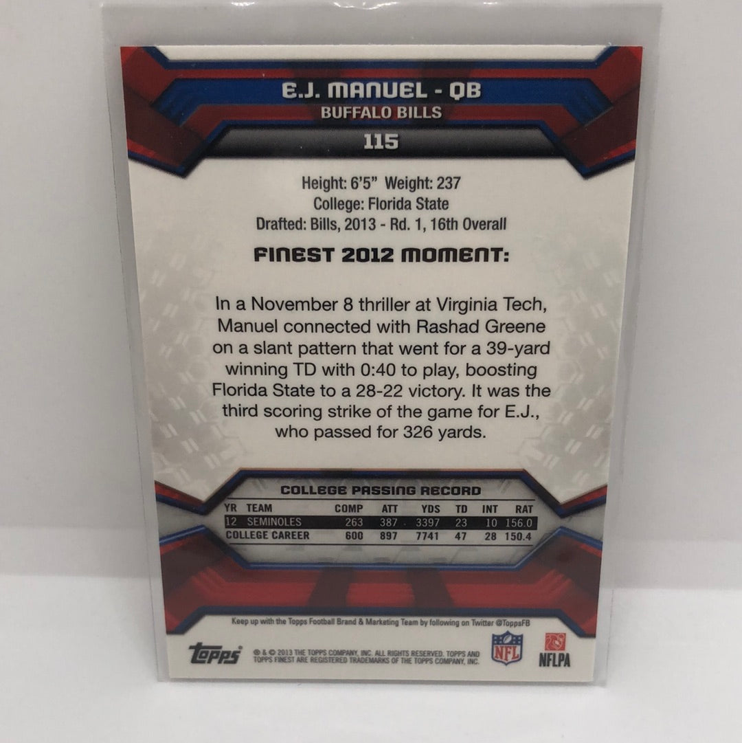 E.J. Manuel 2013 Finest Rc