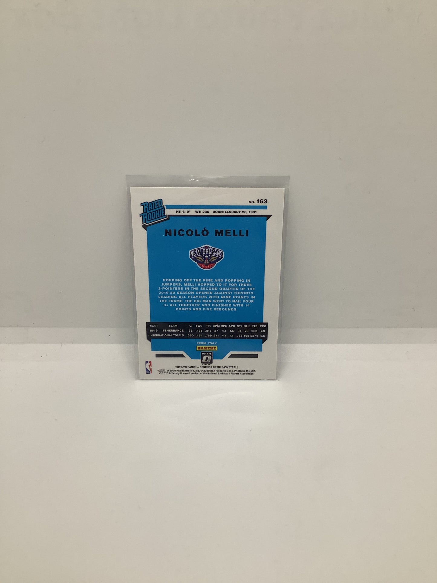 2019-20 Donruss Optic Nicoló Melli RC