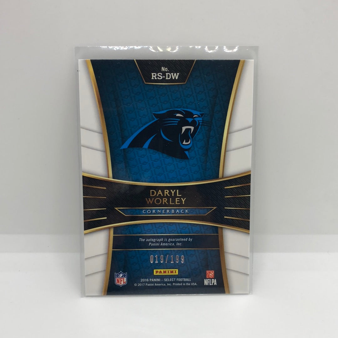 Daryl Worley 2016 Select Holo Auto /199