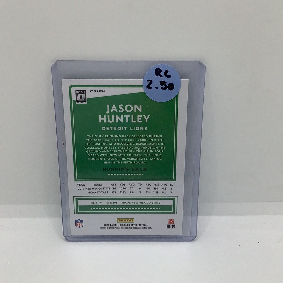 2020 Donruss Jason Huntley RC Green Blue