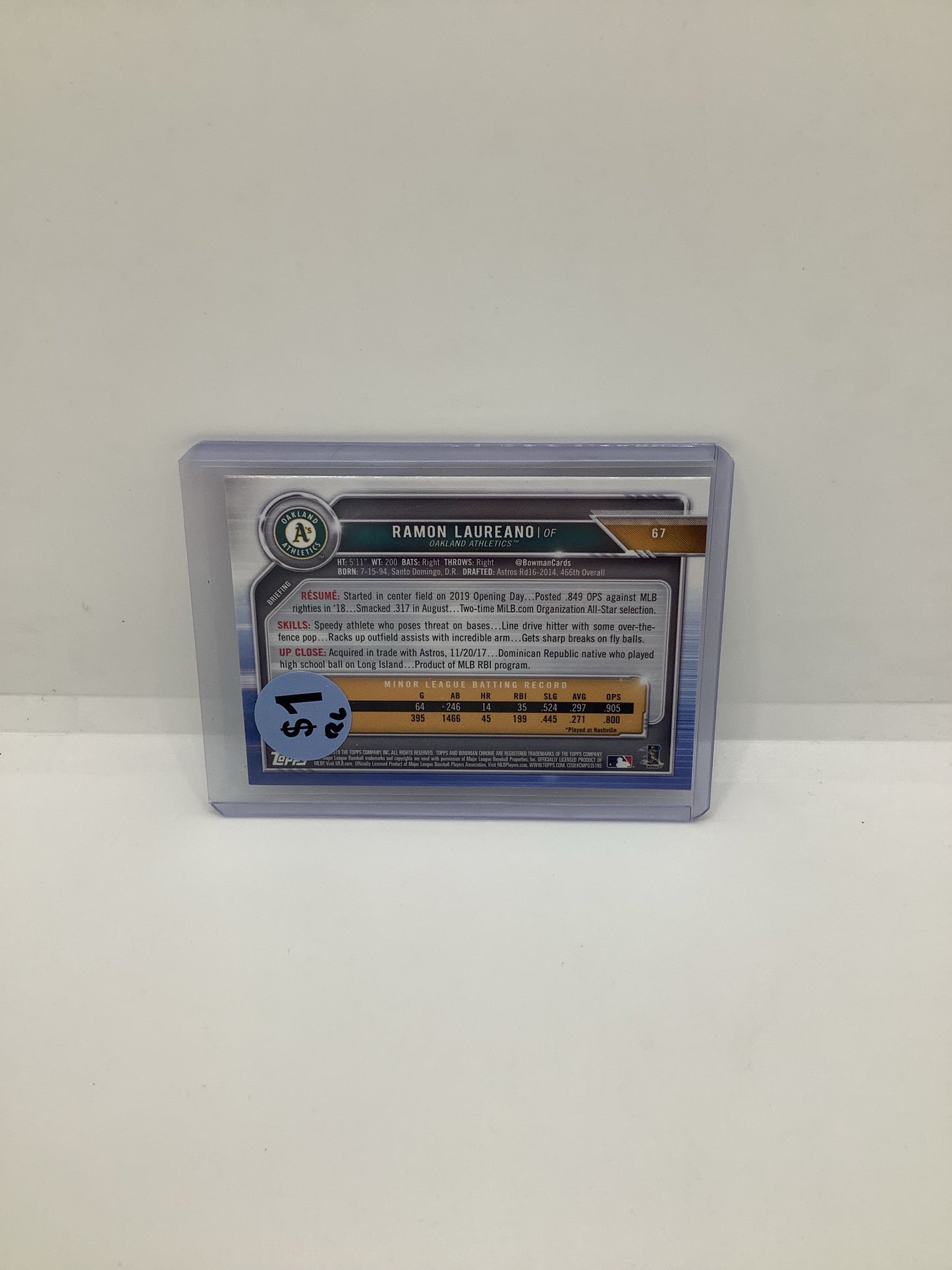 2019 Topps Ramon Laureano RC