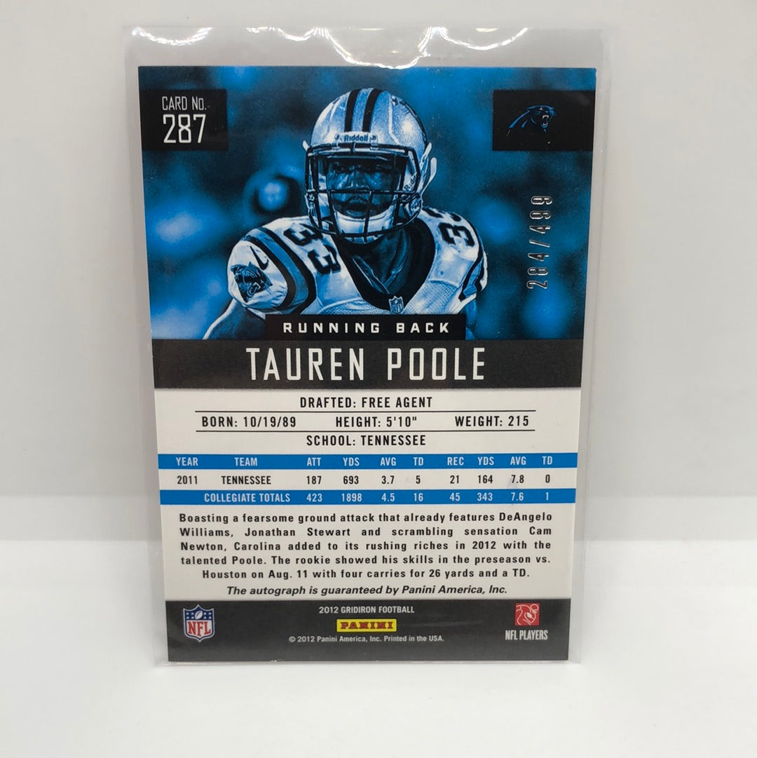 Tauren Poole 2012 Gridiron Rc Auto /499
