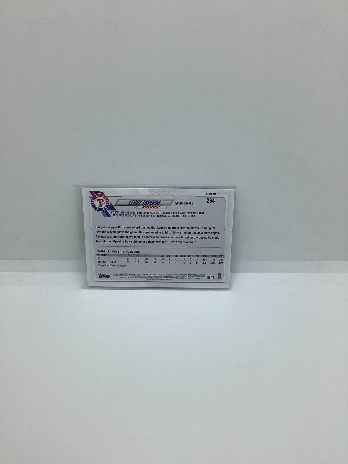 2021 Topps Leody Taveras RC