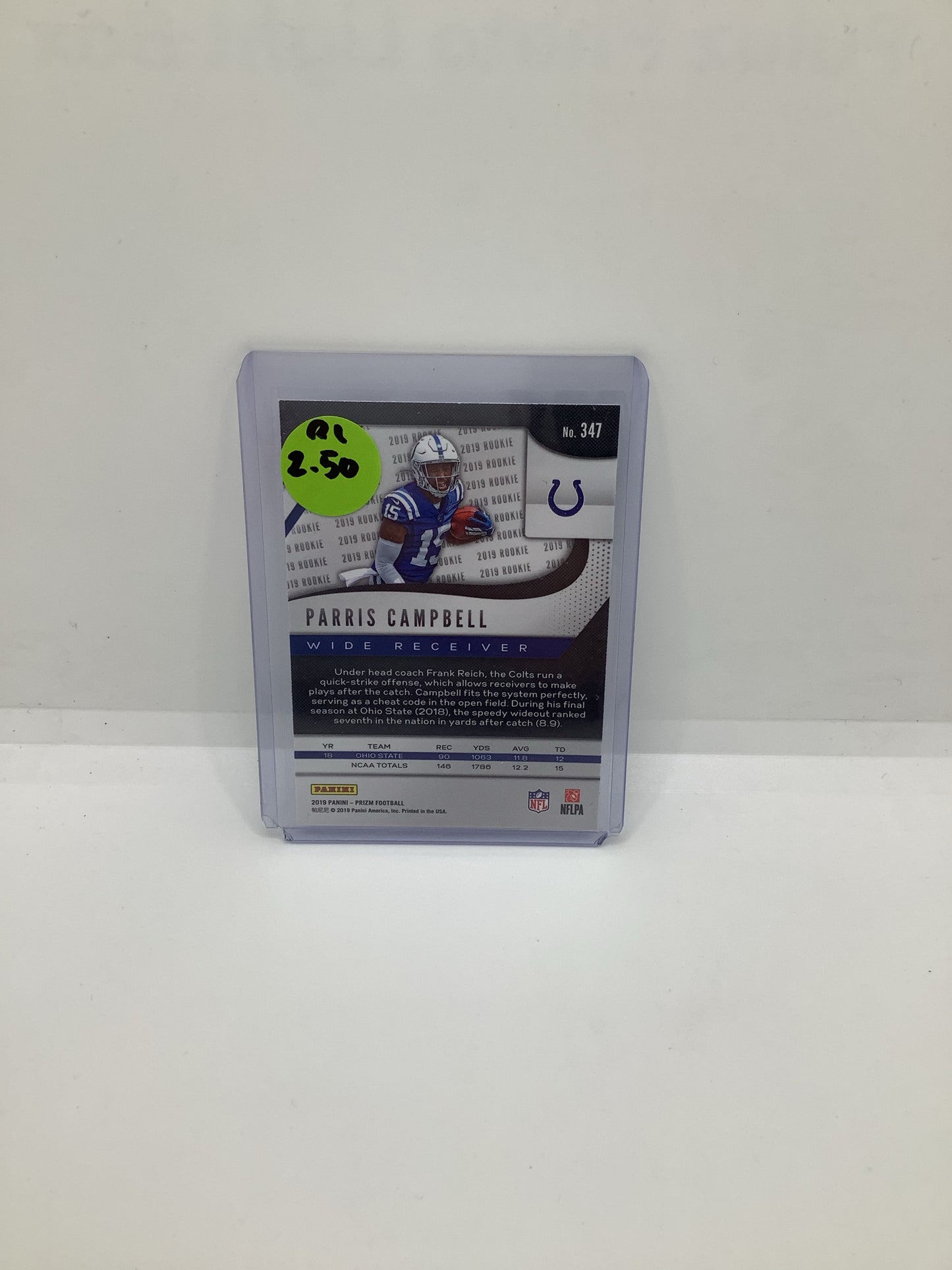 2019 Prizm Parris Campbell RC Silver