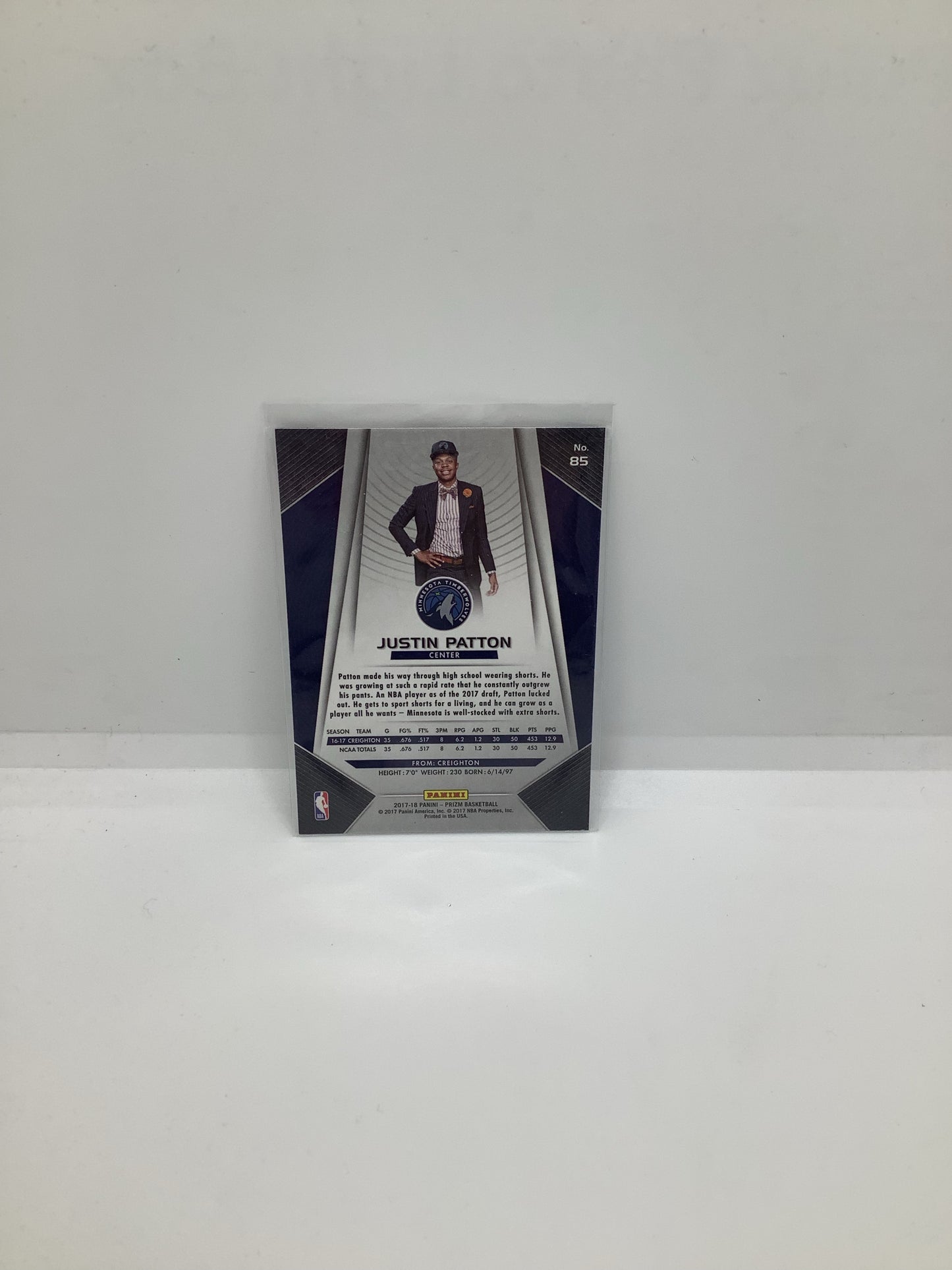 2017-18 Prizm Justin Patton RC