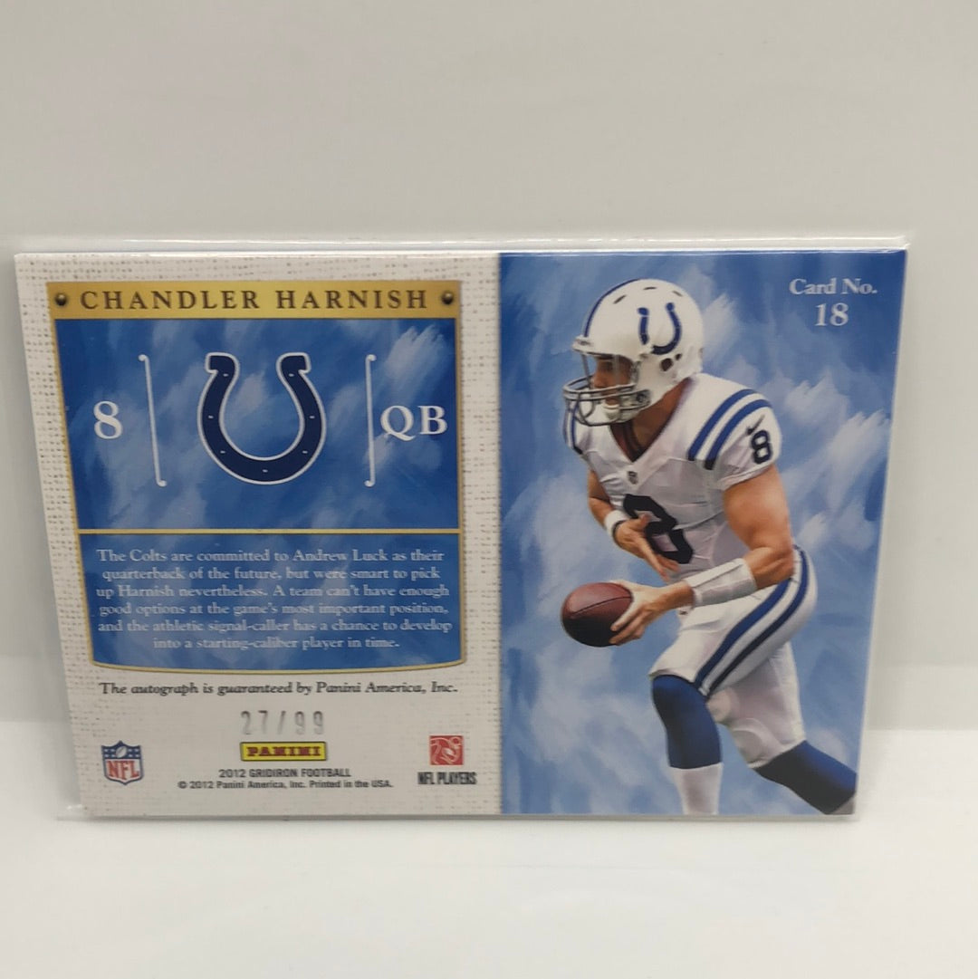 Chandler Harnish 2012 Gridiron Kings Rc Auto /99