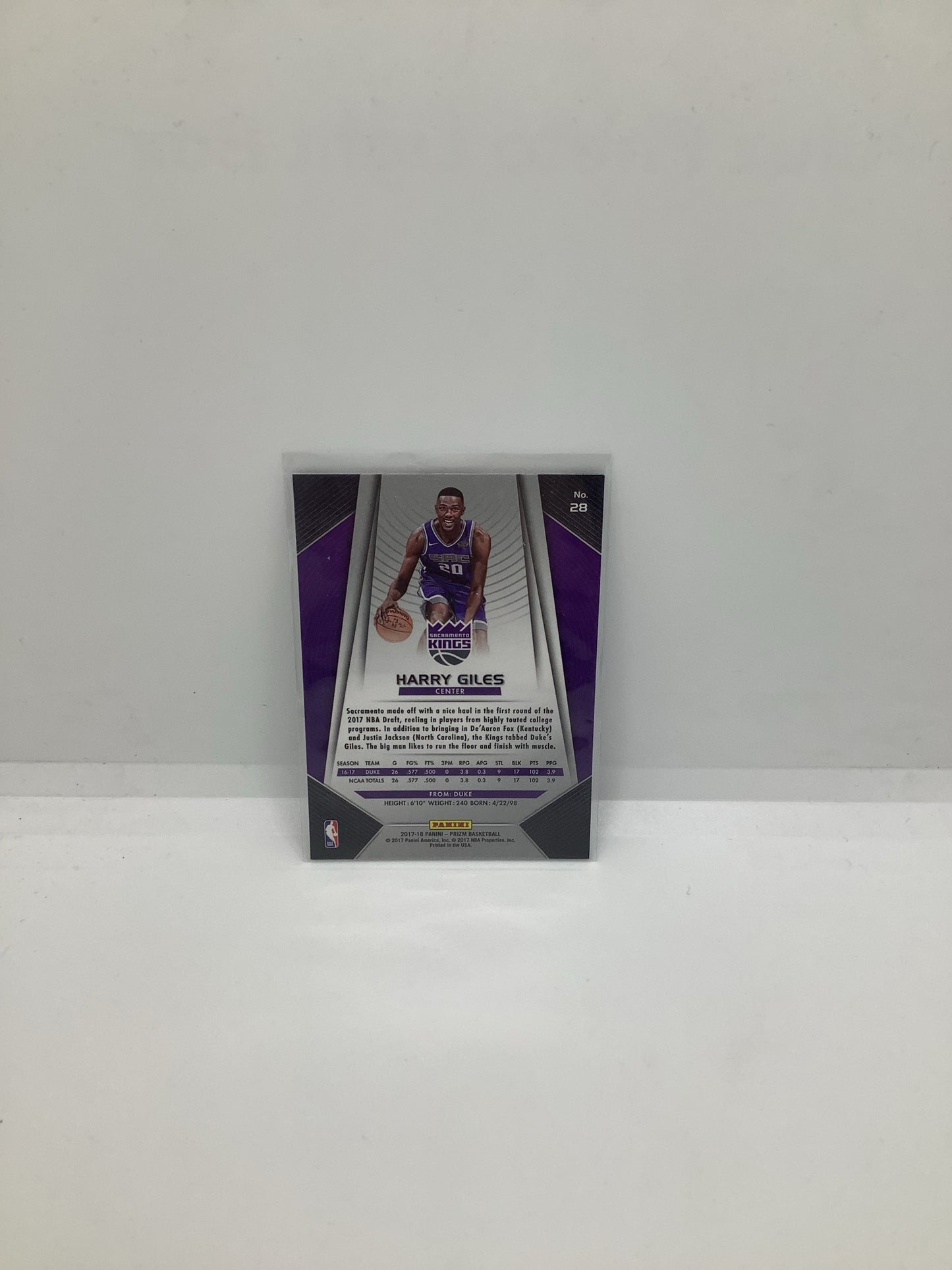 2017-18 Prizm Harry Giles RC