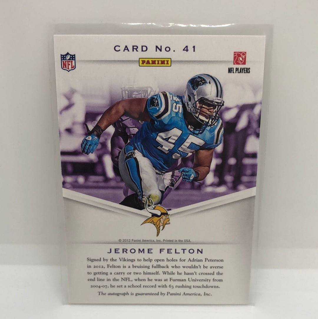 Jerome Felton 2012 Panini Auto