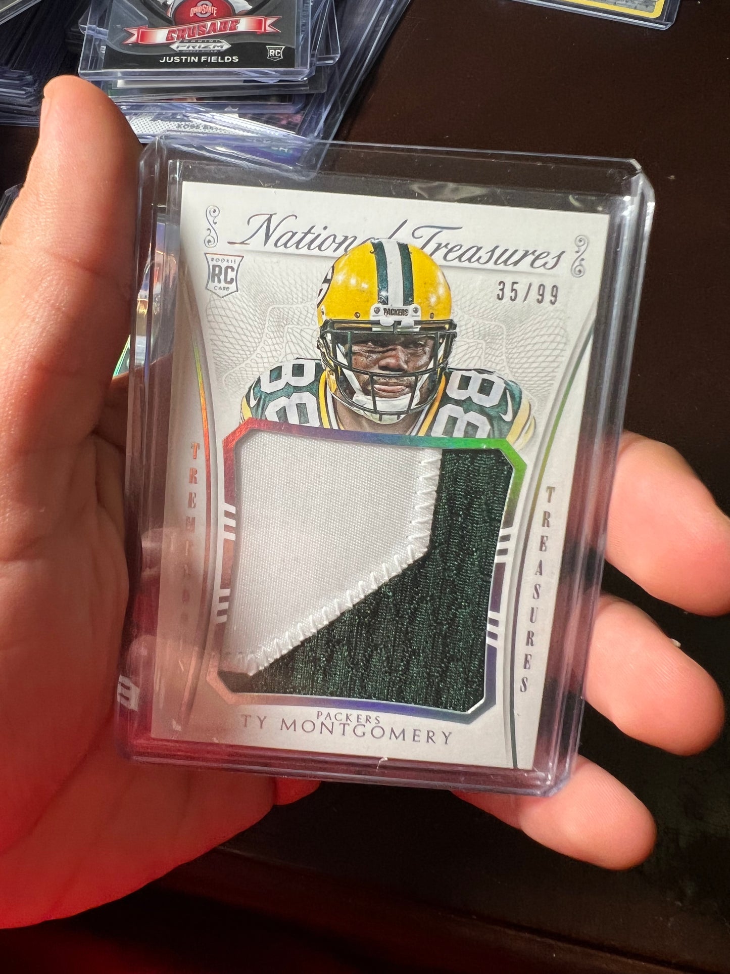 2015 National Treasures Ty Montgomery Jumbo RC Patch /99