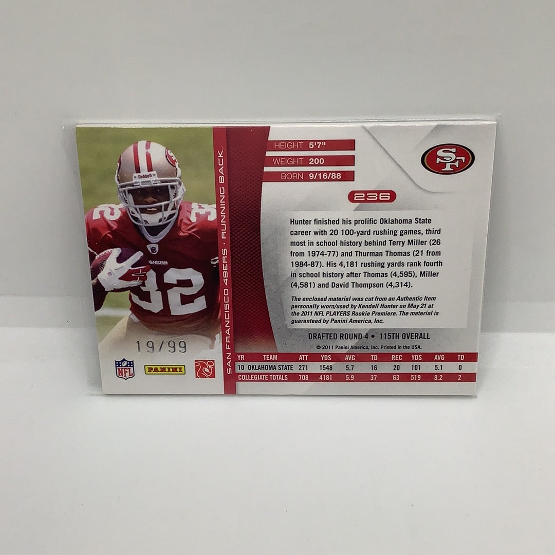 Kendall Hunter 2011 Absolute RPM Jsy /99