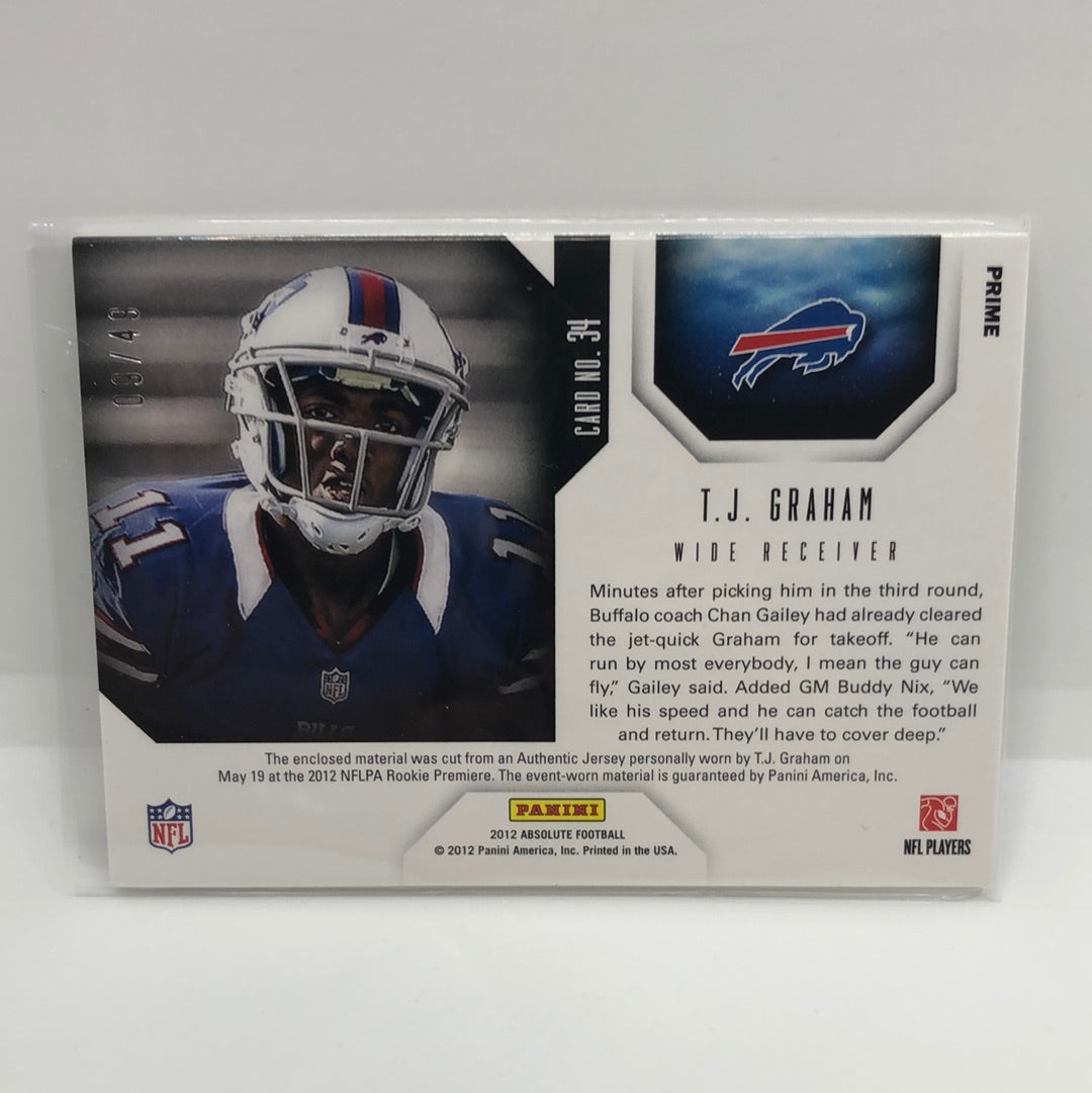 T.J. Graham 2012 Absolute Star Gazing Prime Patch /49