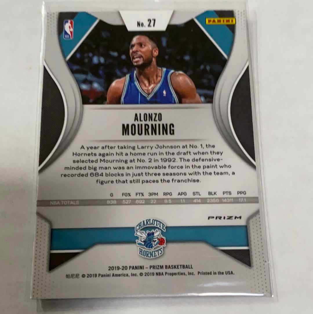 Alonzo Mourning 2019 Panini Prizm Red White Blue