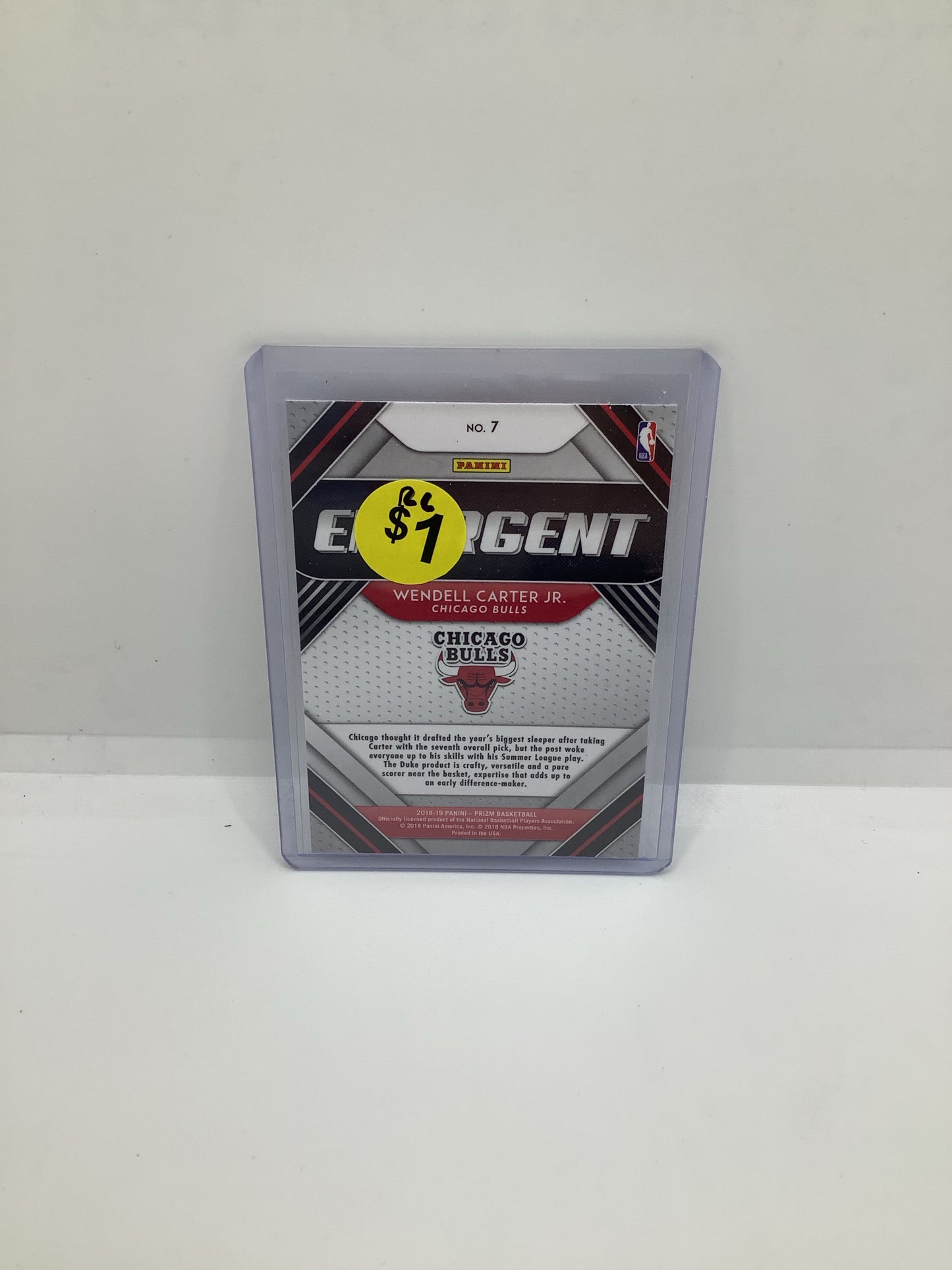 2018-19 Prizm Wendell Carter Jr. RC Red Black