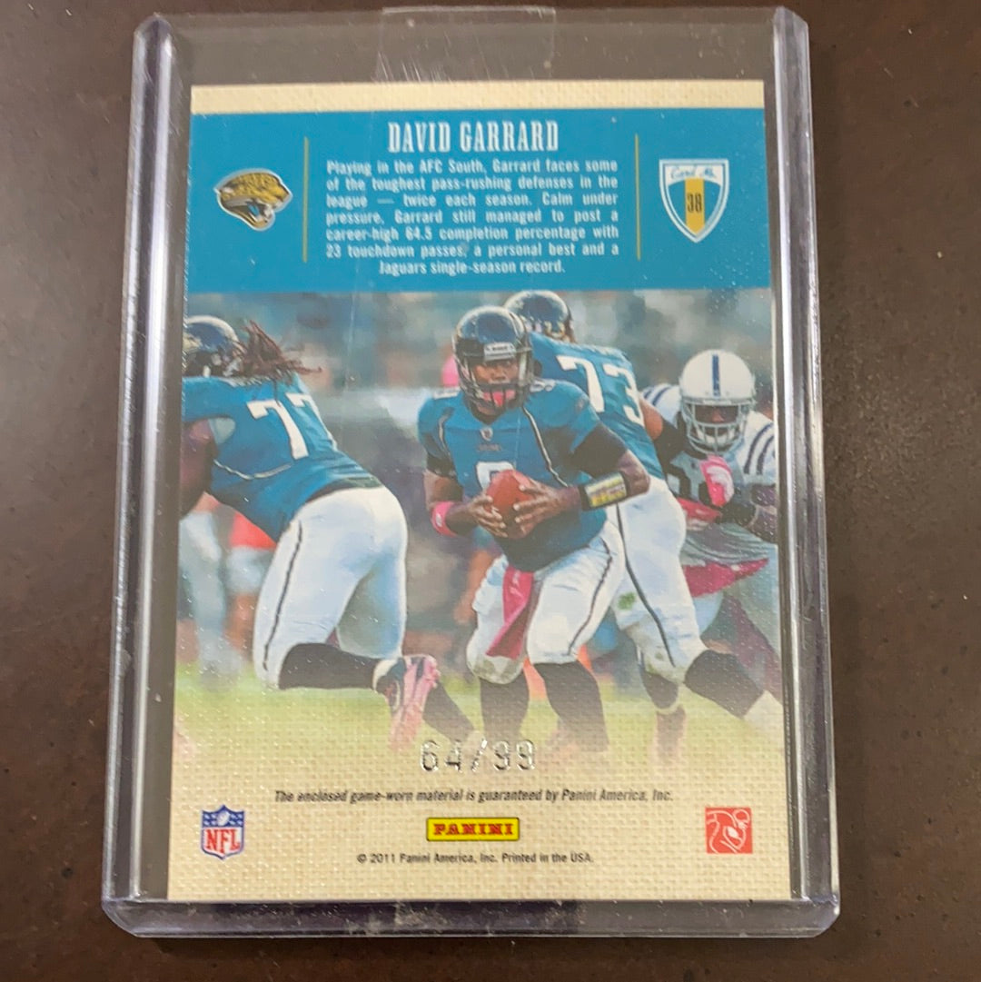 David Garrard 2011 Panini Threads Game Worn Patch /99 Jersey