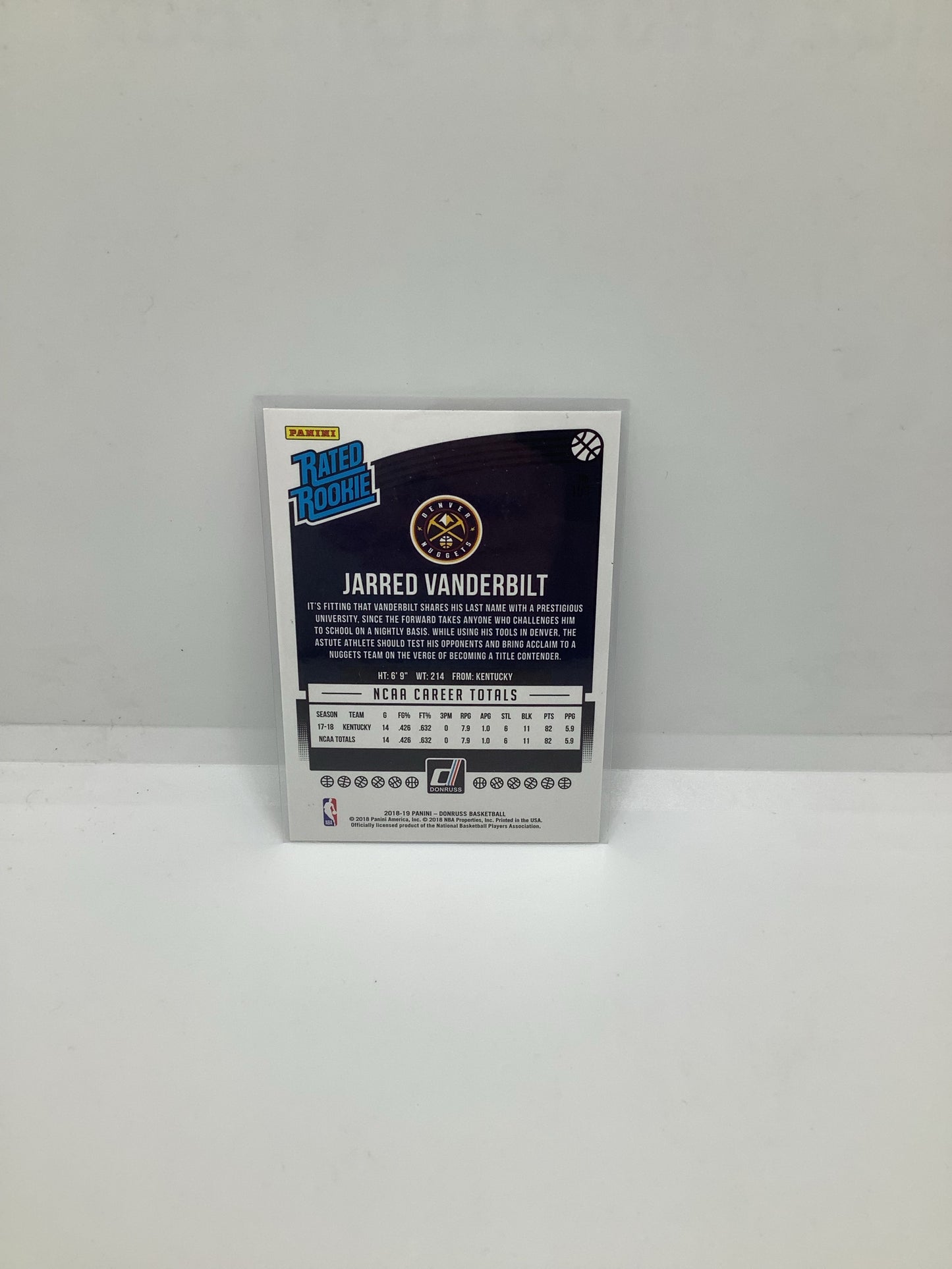 2018-19 Donruss Jarred Vanderbilt RC