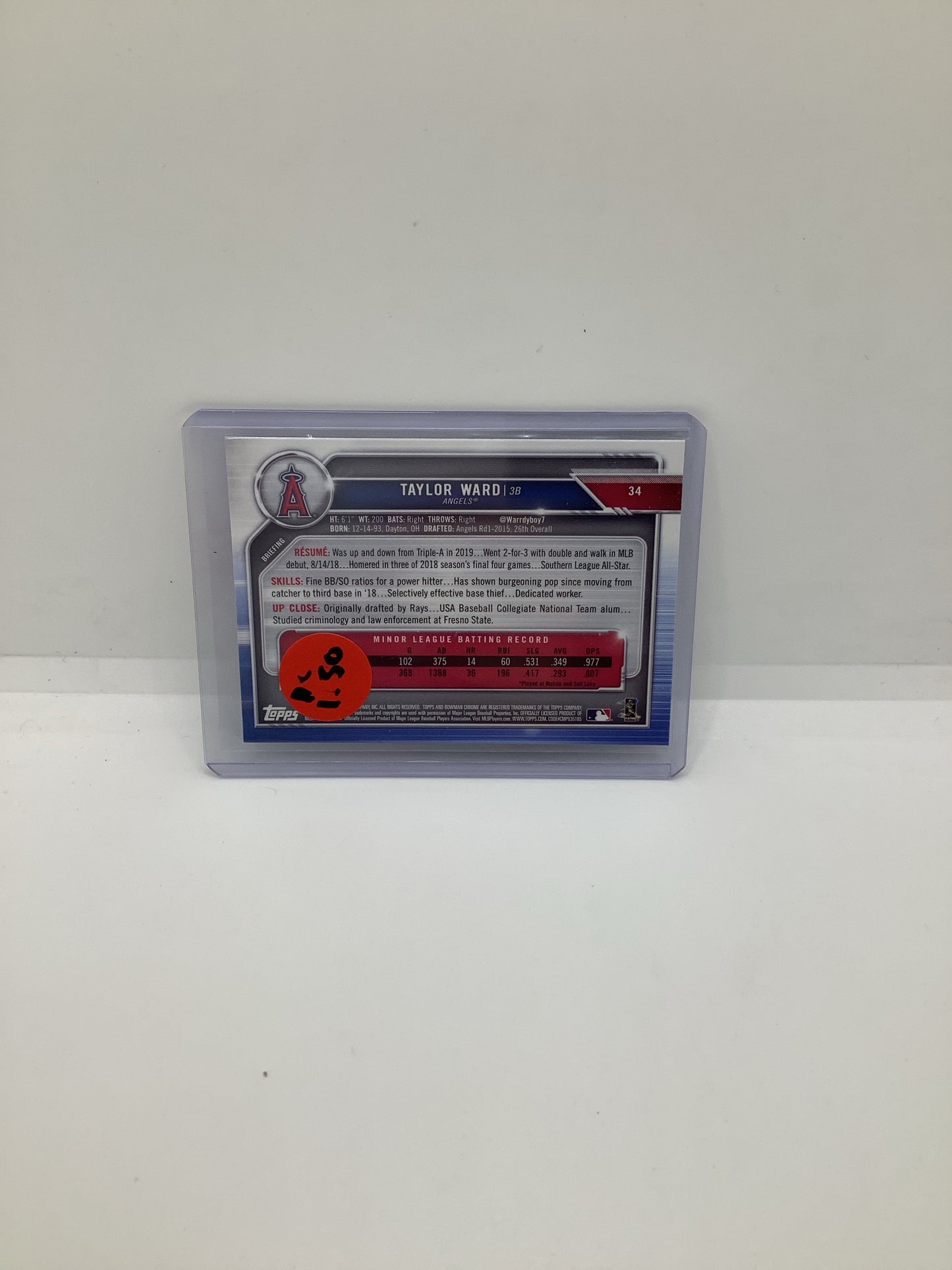 2019 Topps Taylor Ward RC