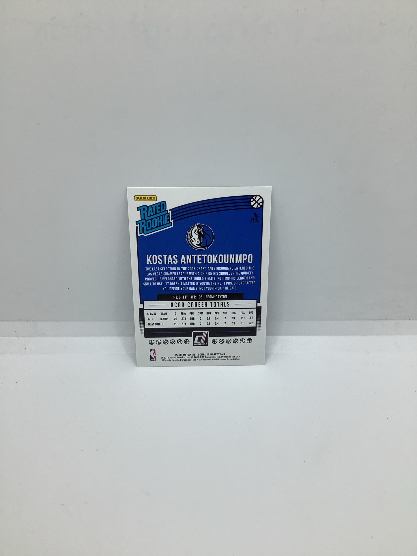 2018-19 Donruss Kostas Antetokounmpo RC