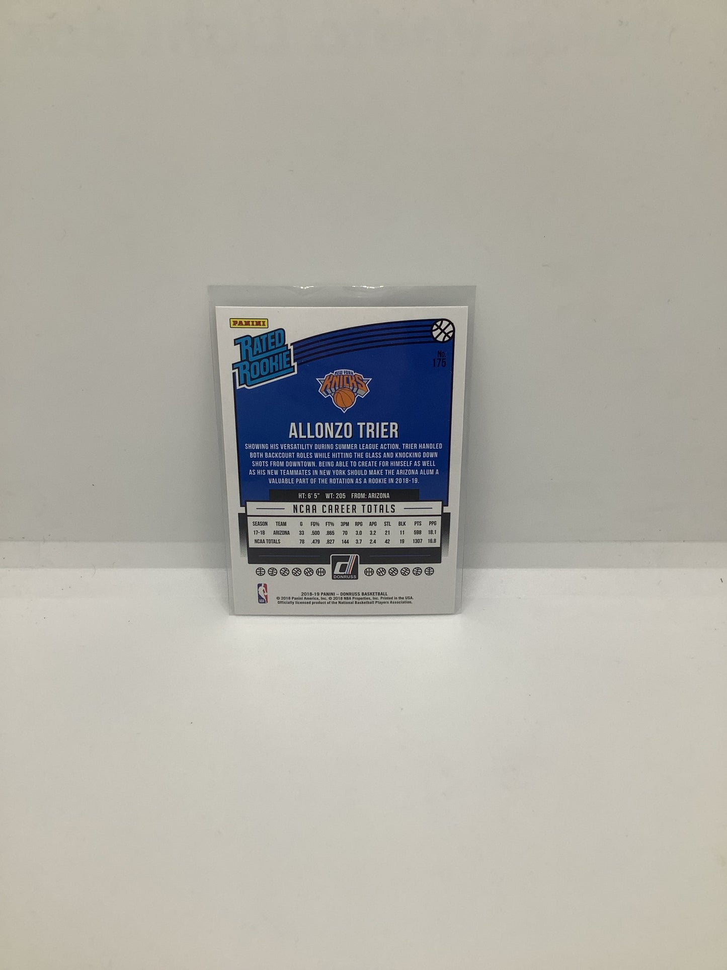 2018-19 Donruss Allonzo Trier RC Blue