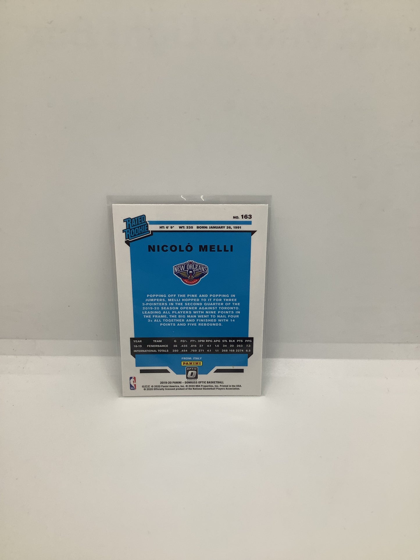 2019-20 Donruss Optic Nicoló Melli RC