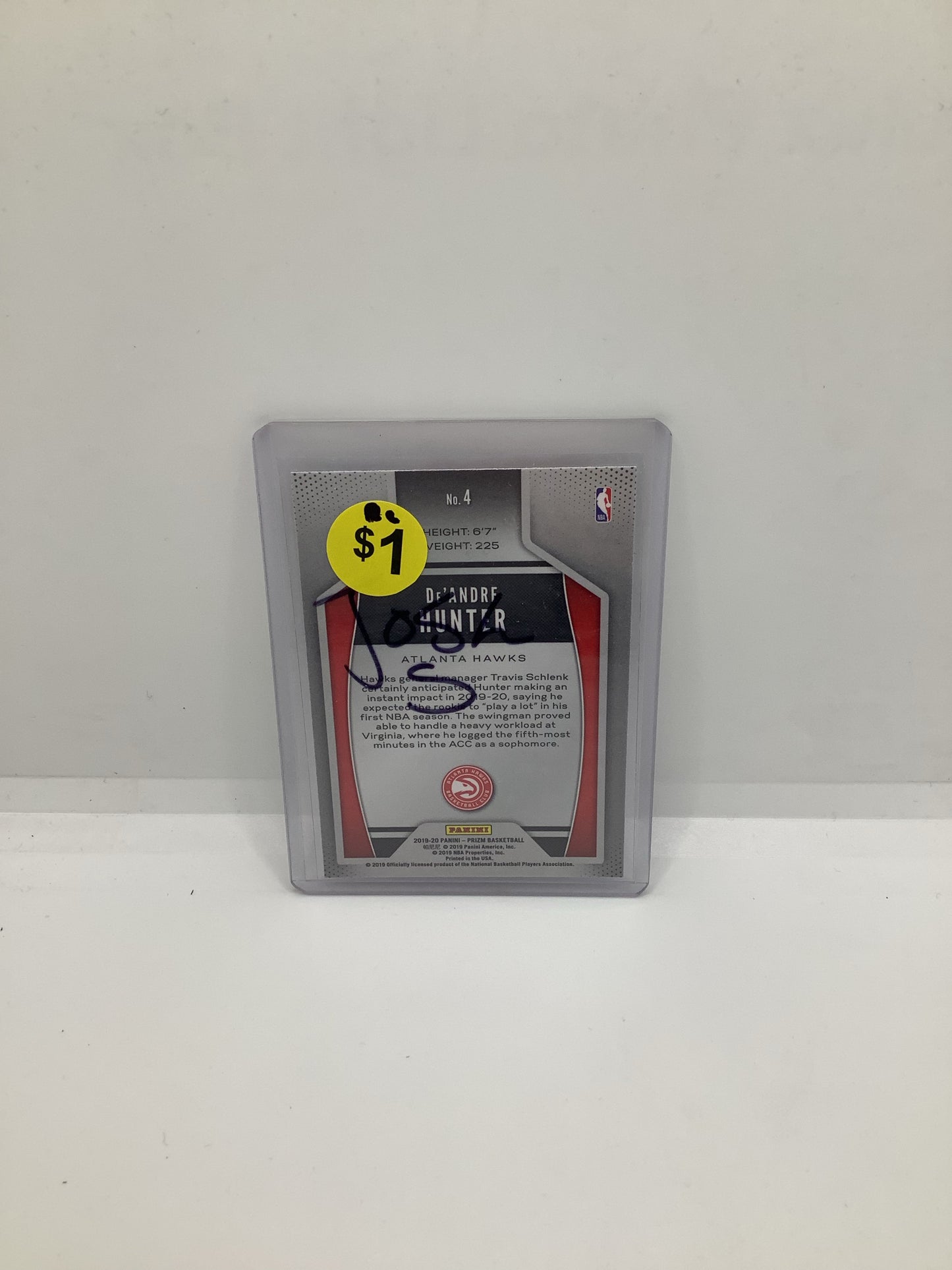 2019-20 Prizm De’Andre Hunter RC Orange
