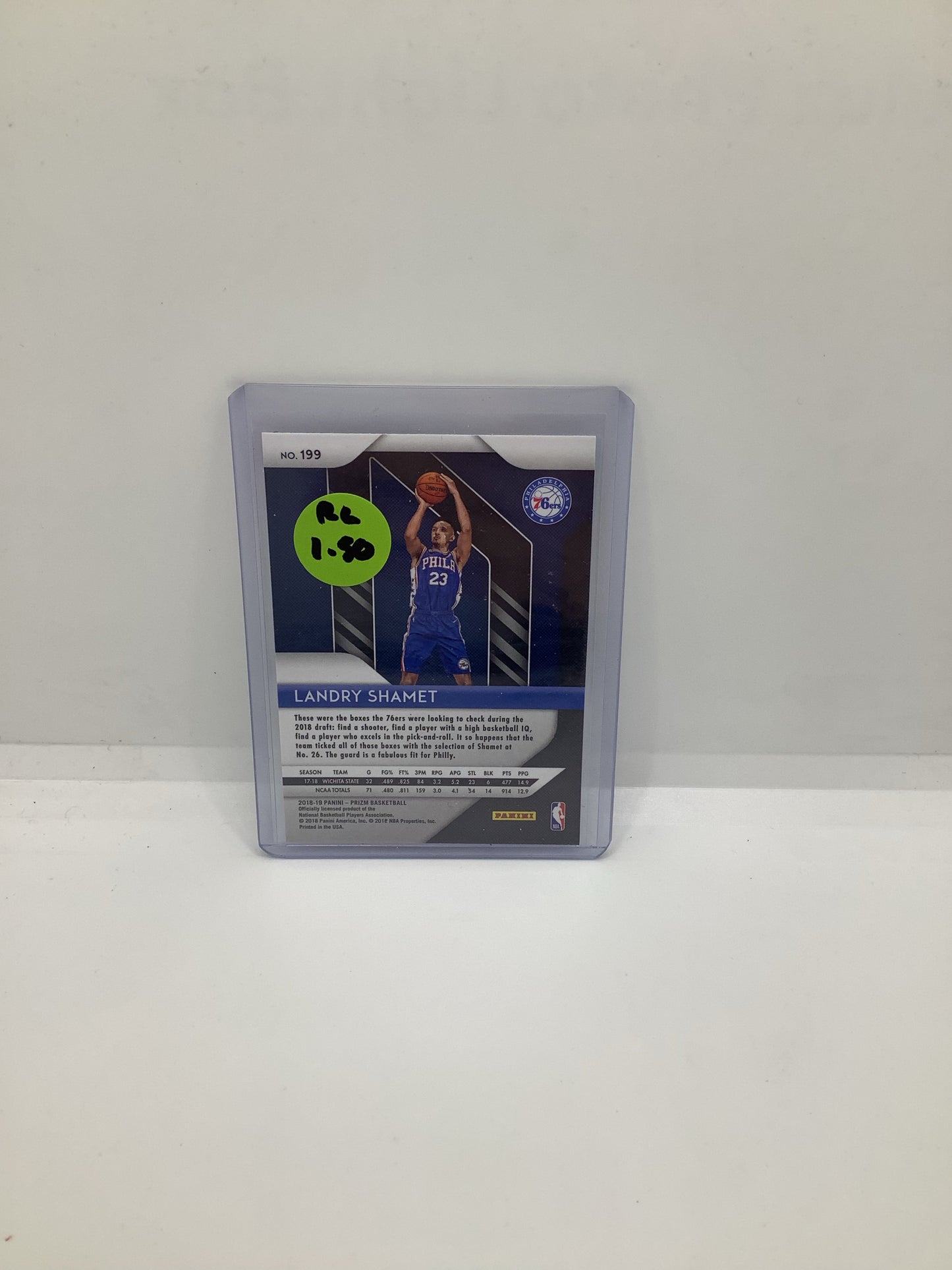 2018-19 Prizm Landry Shamet RC Silver Blue
