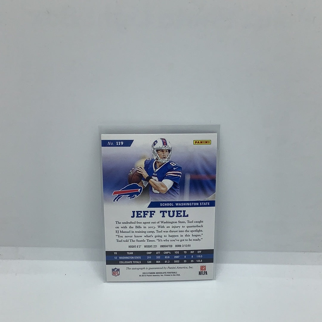 2013 Panini Absolute Auto Jeff Tuel