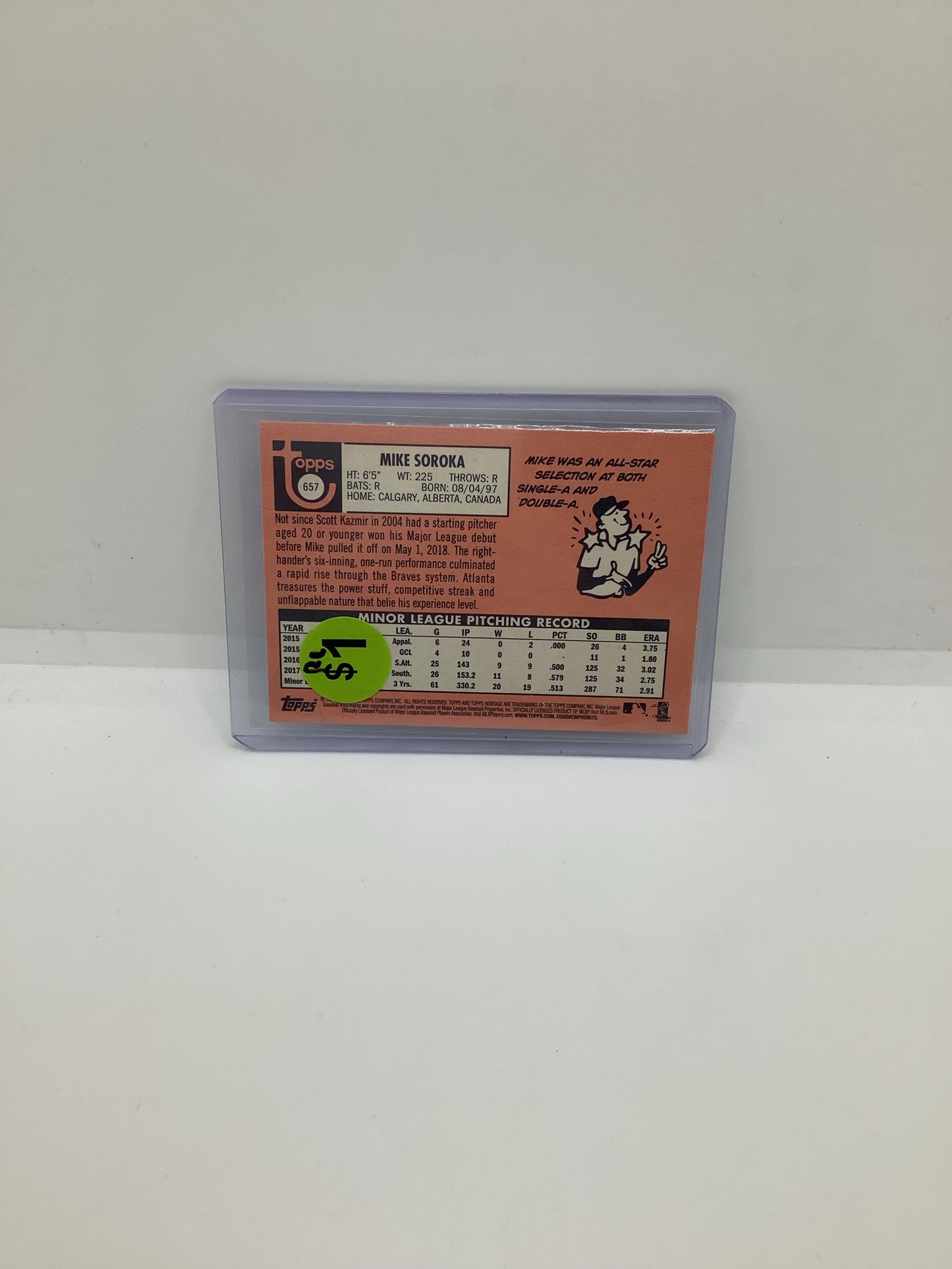 2018 Topps Mike Soroka RC
