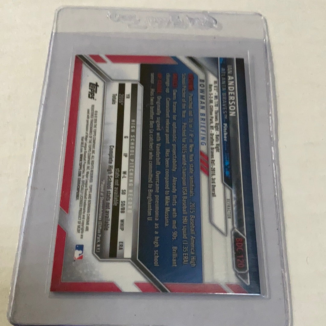2016 Bowman Chrome Refractor Ian Anderson 1st bowman