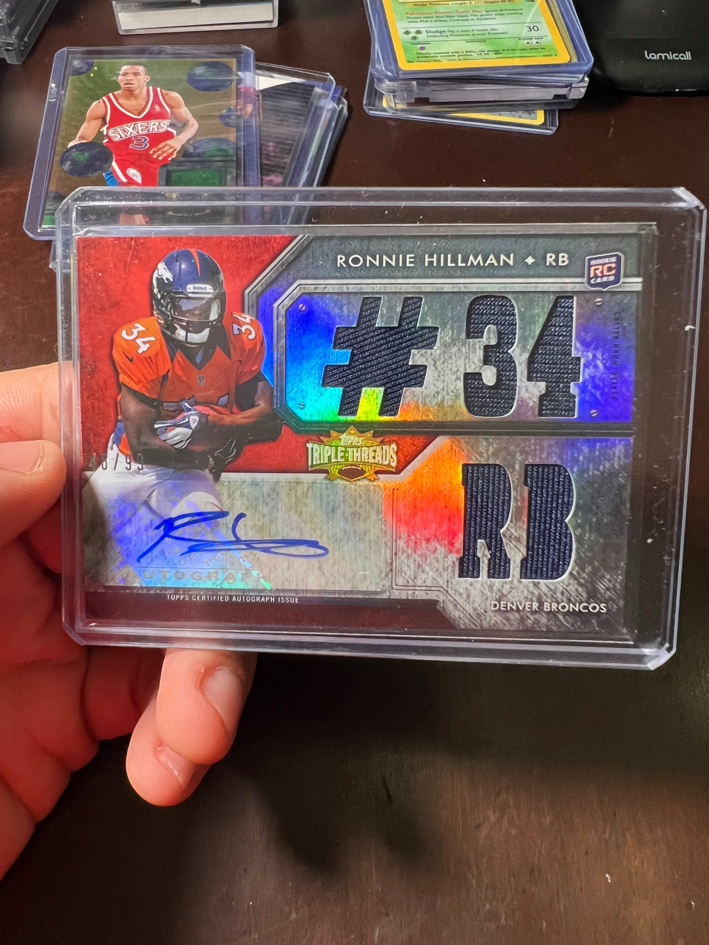2014 Topps Triple Threads Ronnie Hillman Jersey Auto