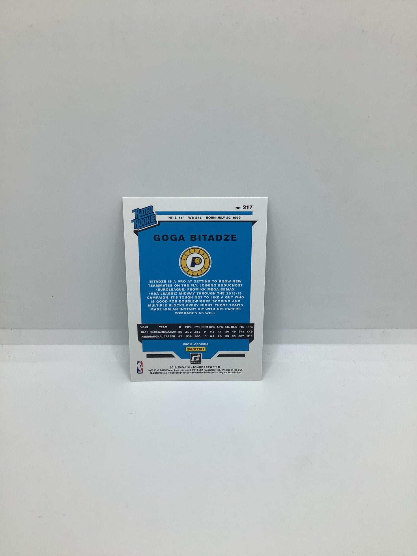 2019-20 Donruss Goga Bitadze RC