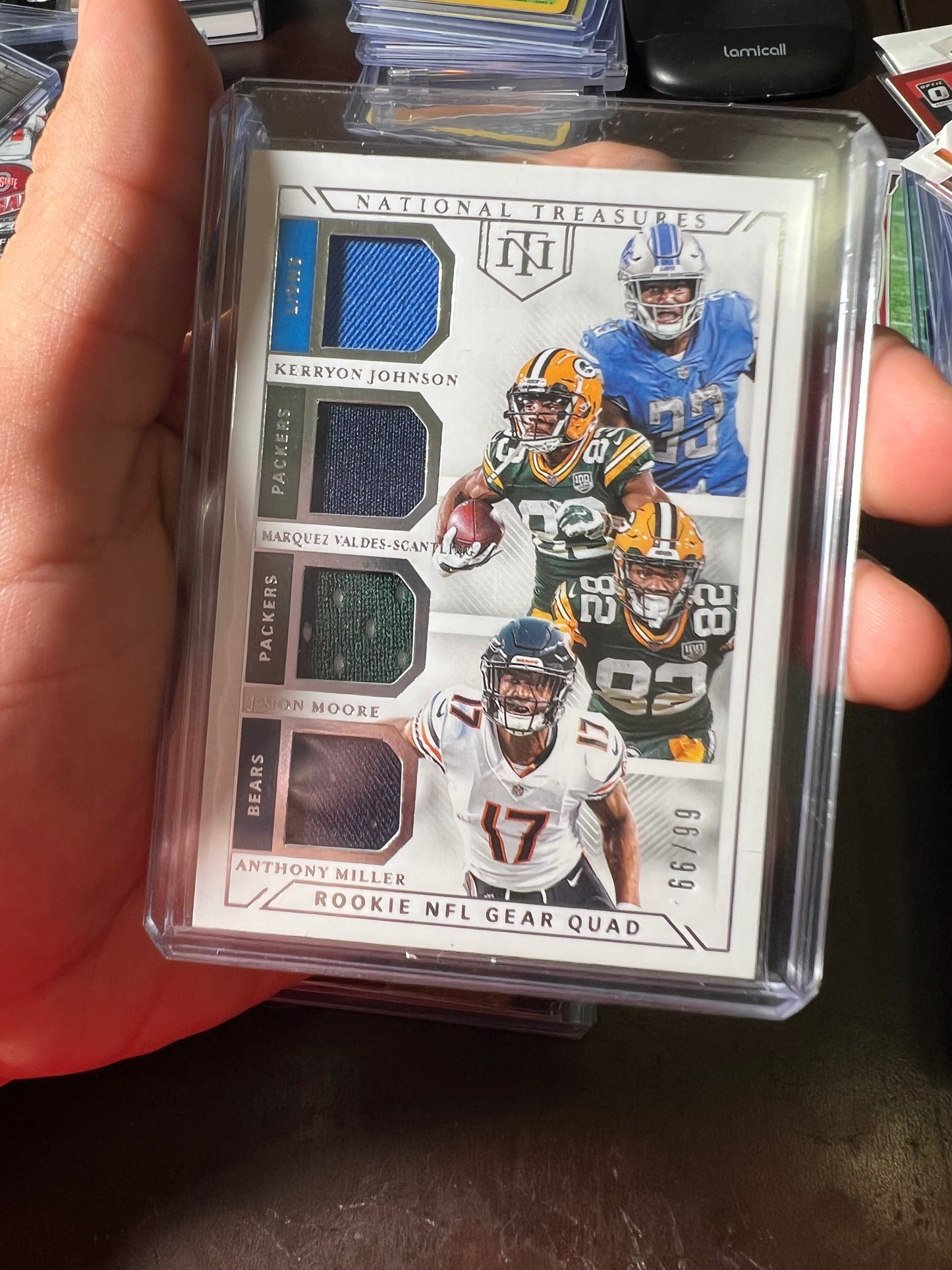 National Treasures Quad Relic Johnson, Scantling, Moore, Miller