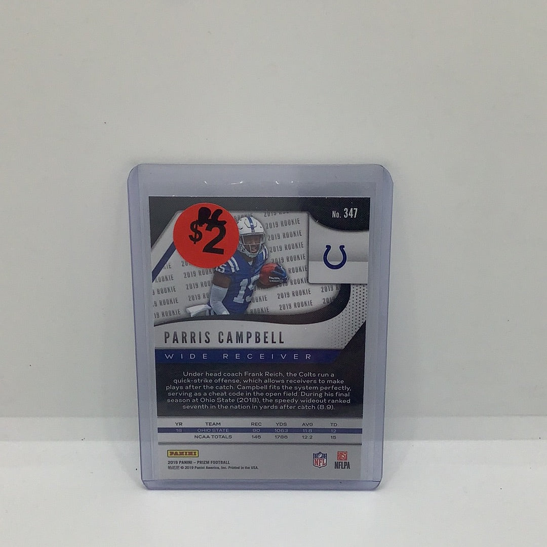 2019 Prizm Parris Campbell RC Silver