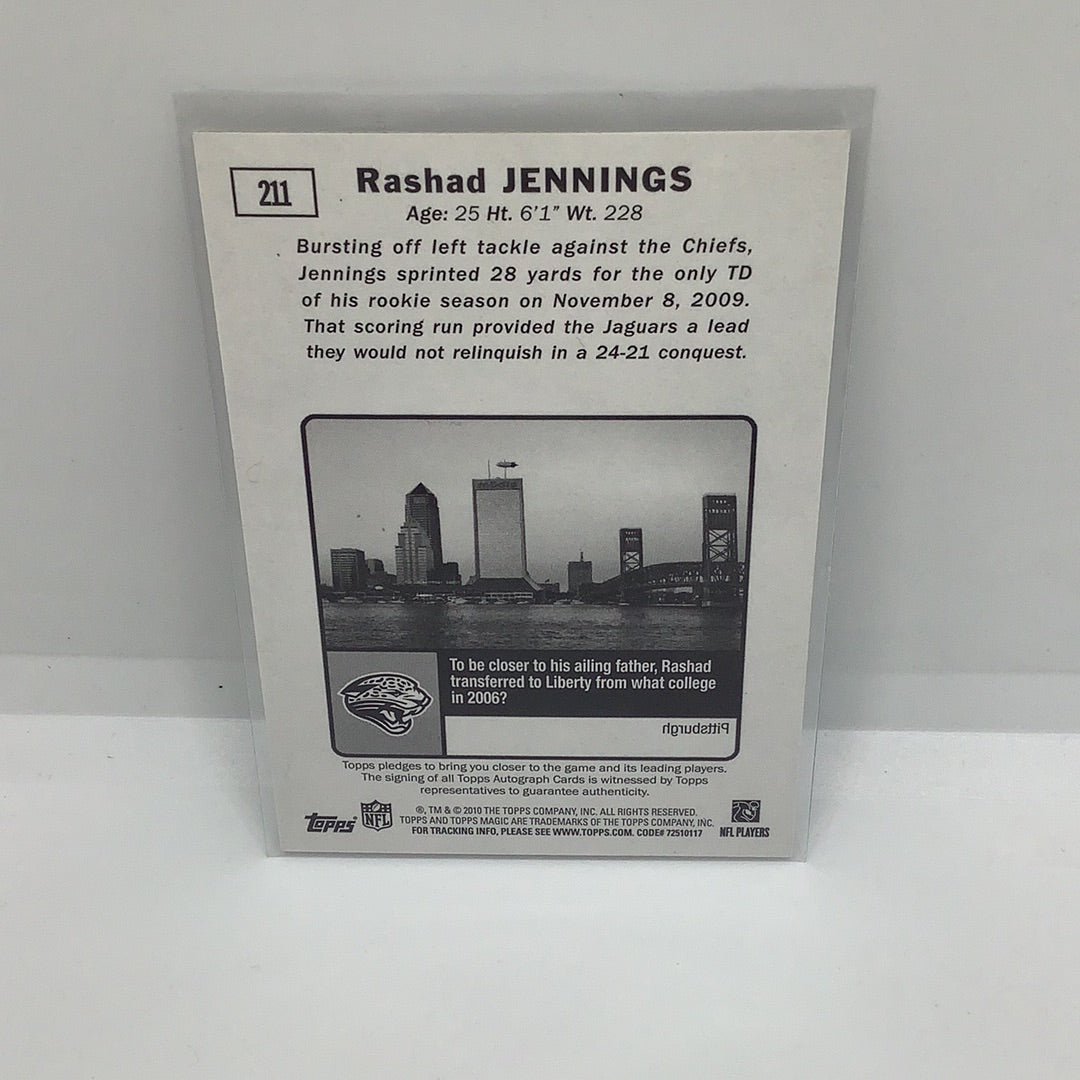 Rashad Jennings 2010 Topps magic Autograph