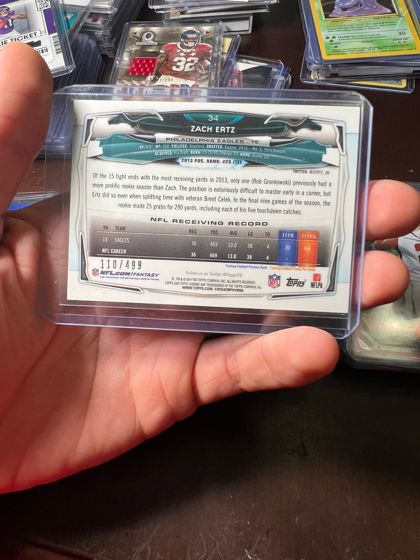2014 Topps Chrome Zach Ertz Camo /499