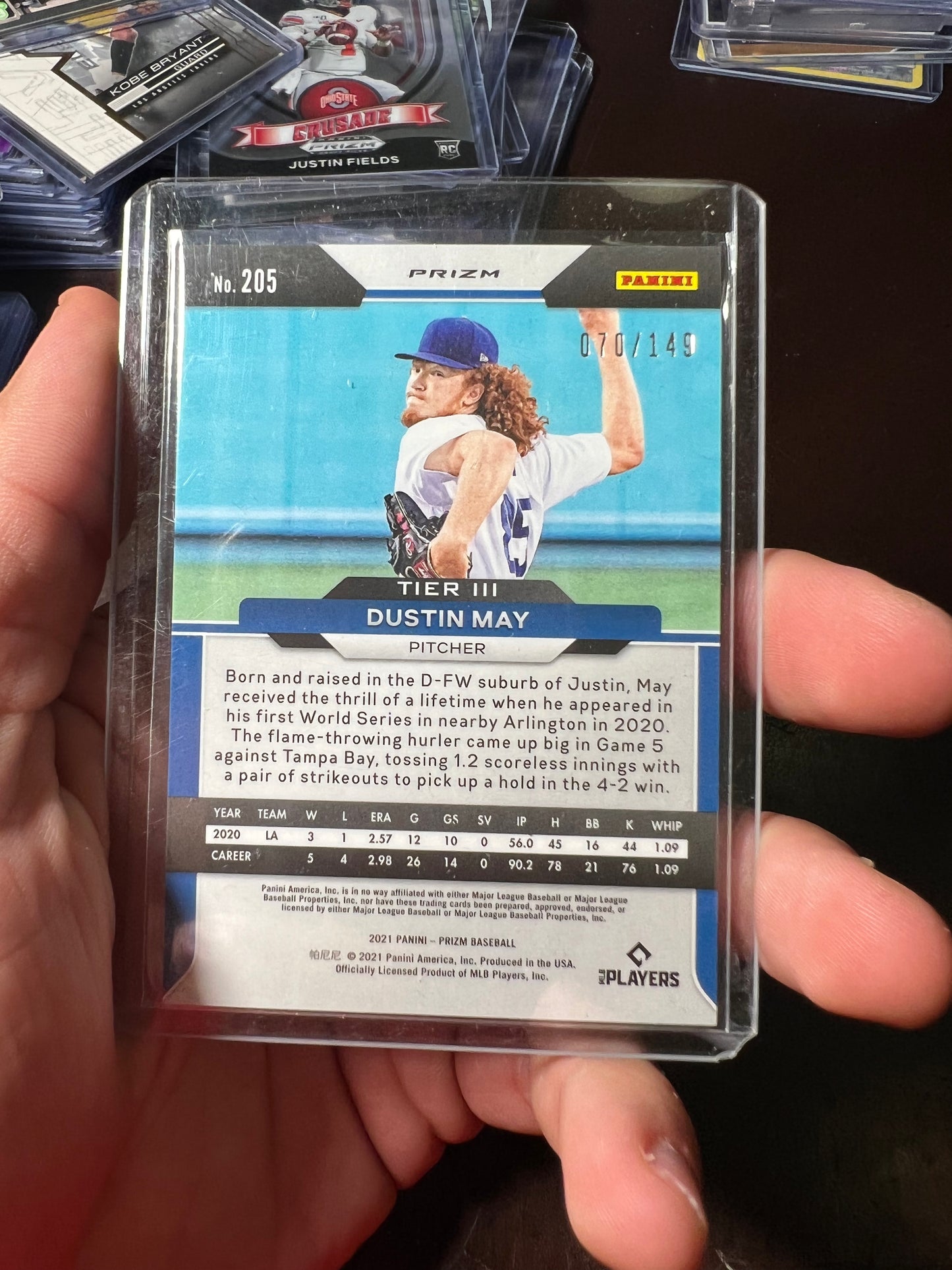 2021 Prizm Red Mojo Dustin May /199