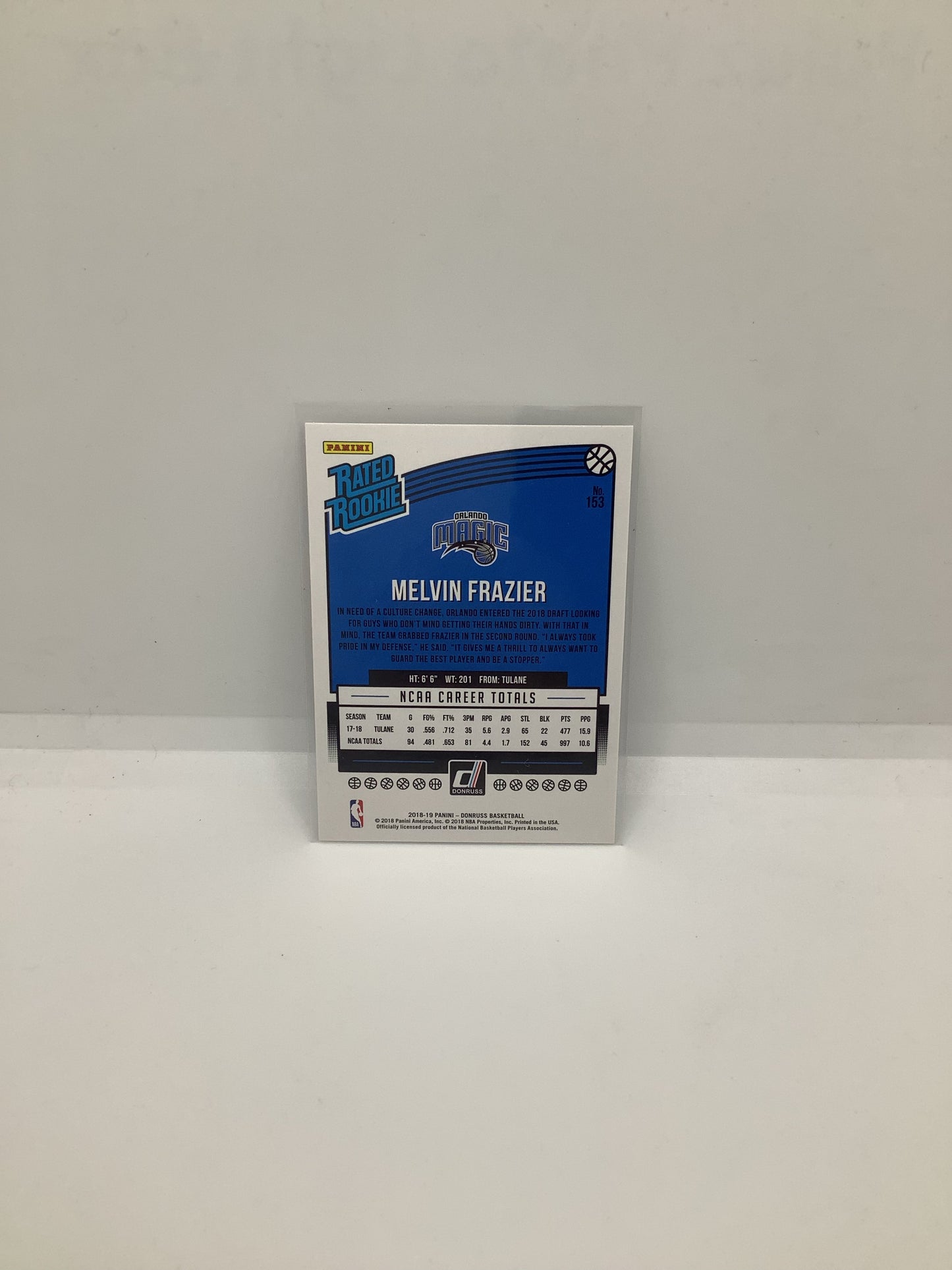 2018-19 Donruss Melvin Frazier RC