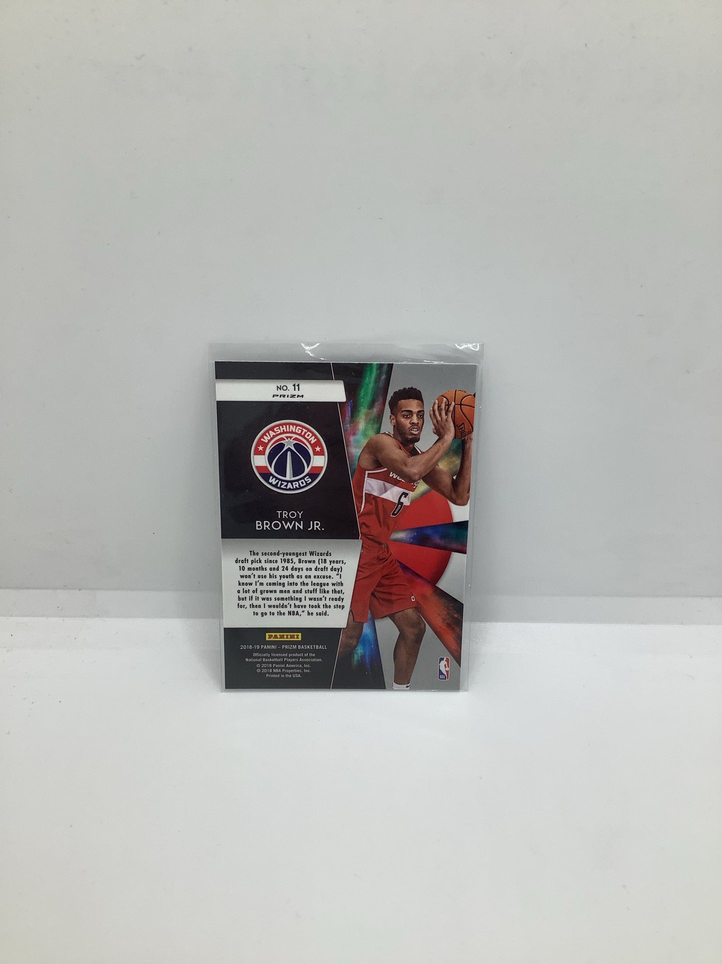 2018-19 Prizm Troy Brown Jr. Red Holo