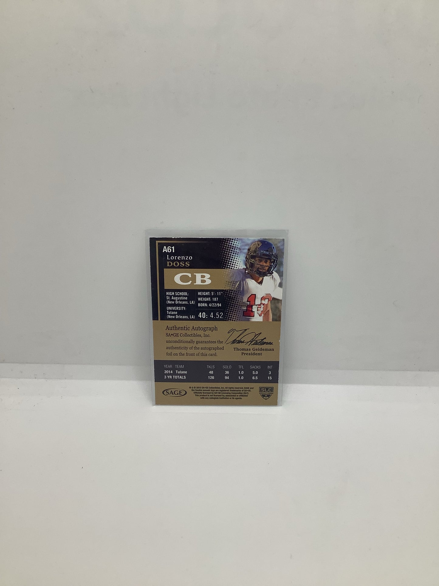 2019 Sage Hit Auto Lorenzo Doss