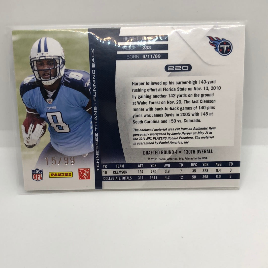Jamie Harper 2011 Absolute RPM Jsy /99