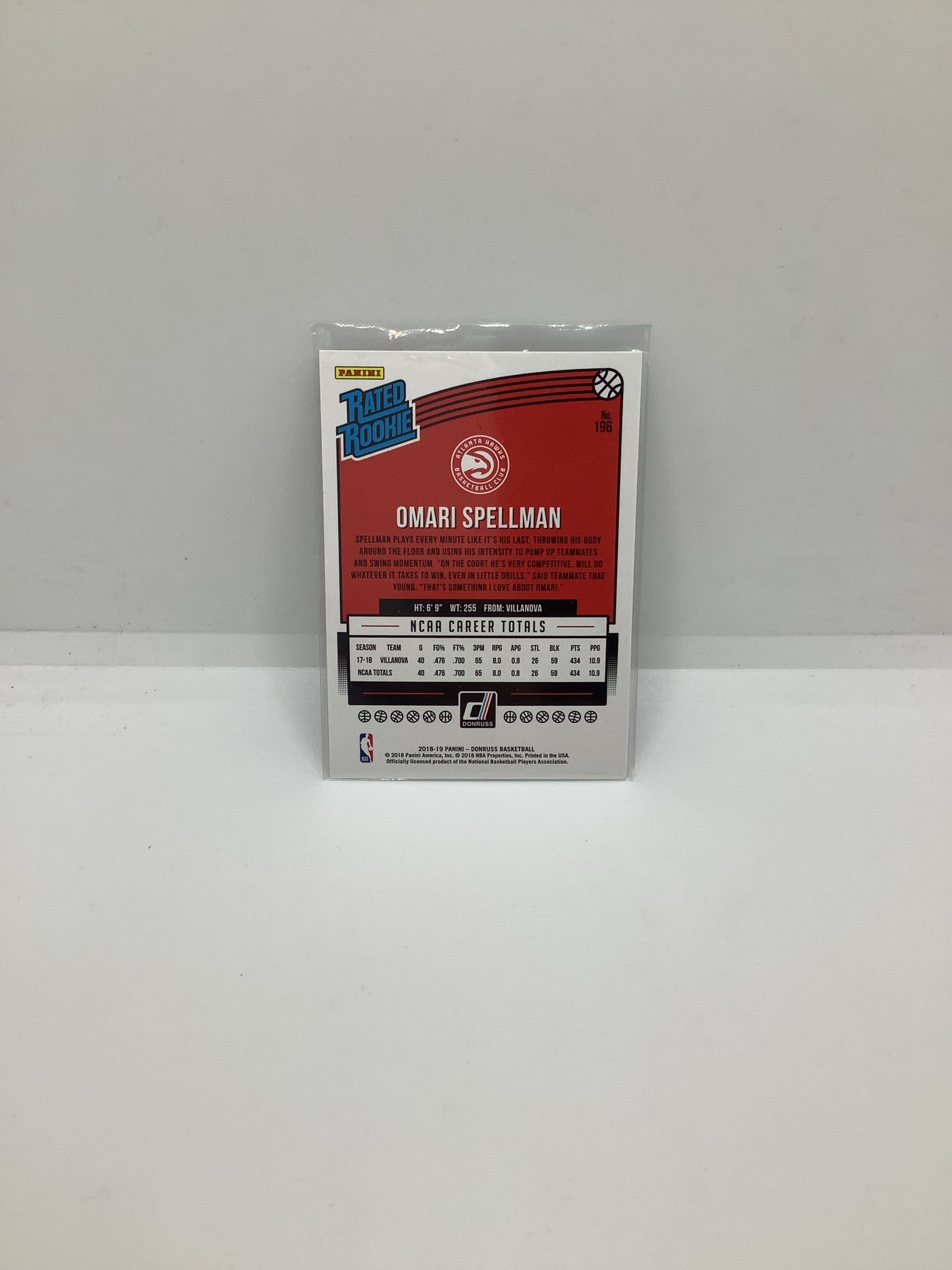 2018-19 Donruss Omari Spellman RC Red