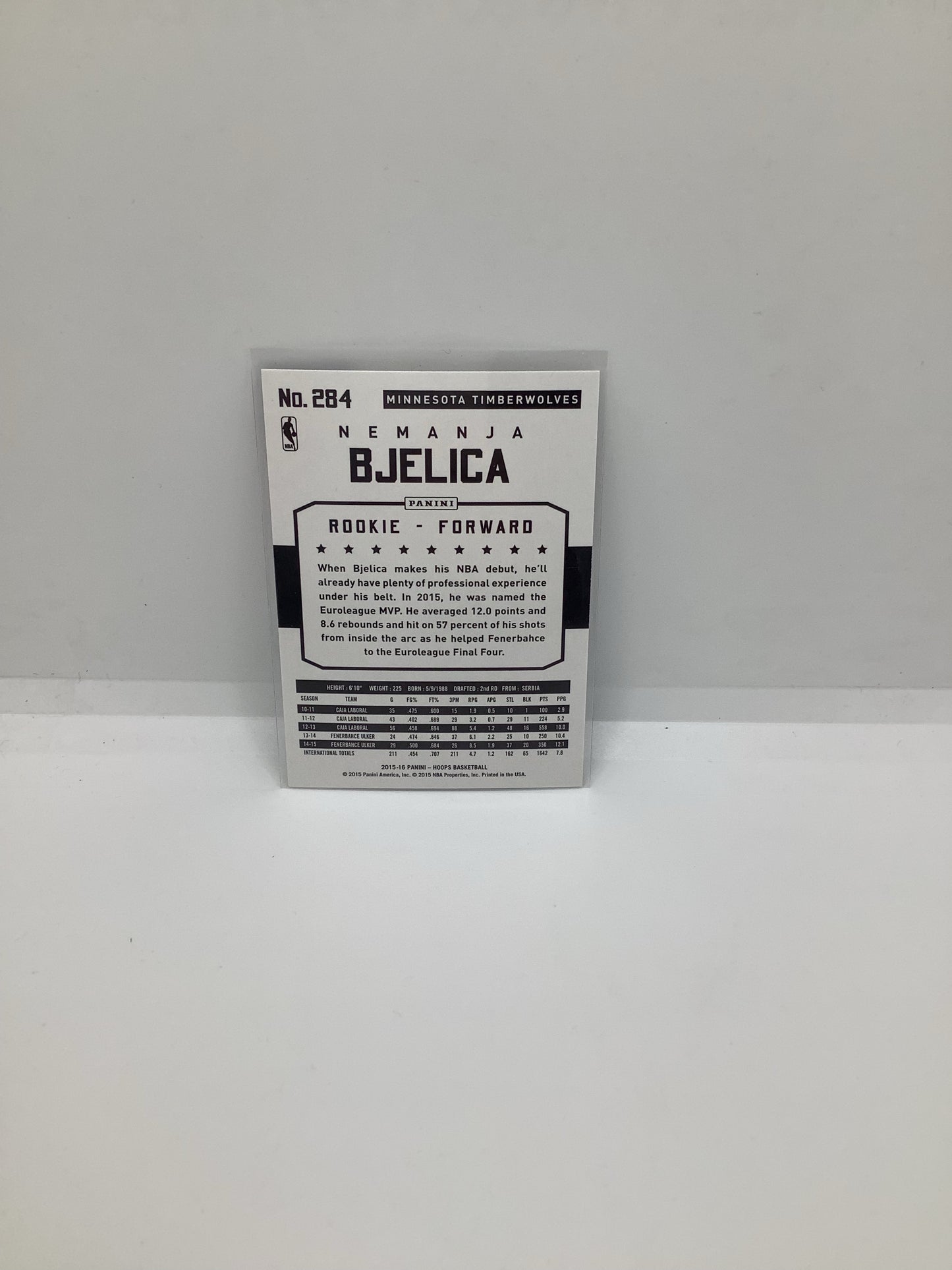 2015-16 Hoops Nemanja Bjelica RC Blue