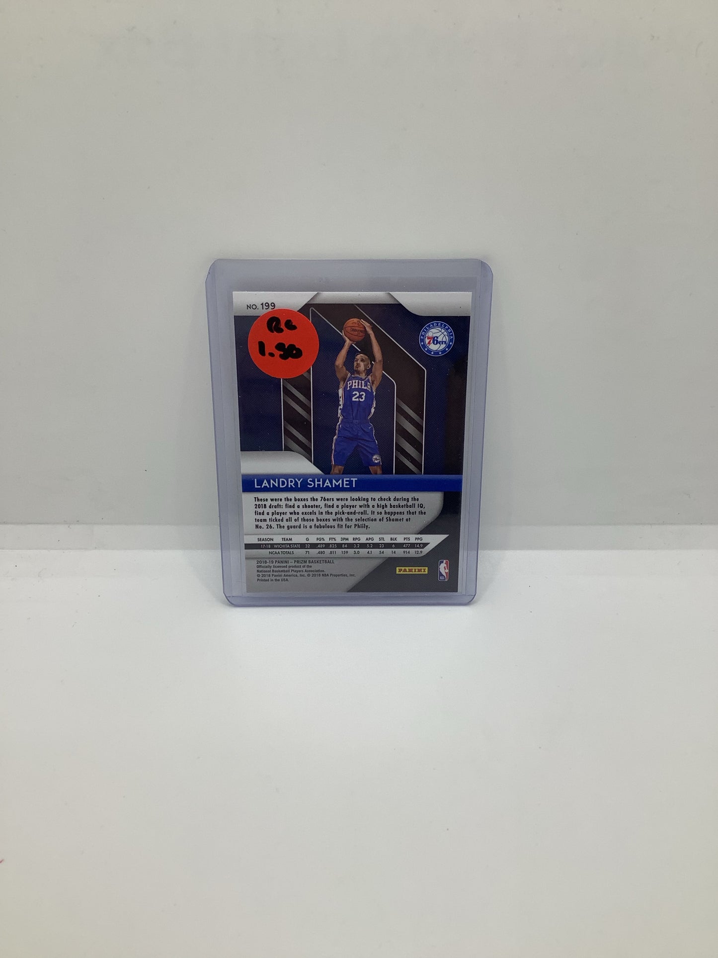 2018-19 Prizm Landry Shamet RC Silver Blue
